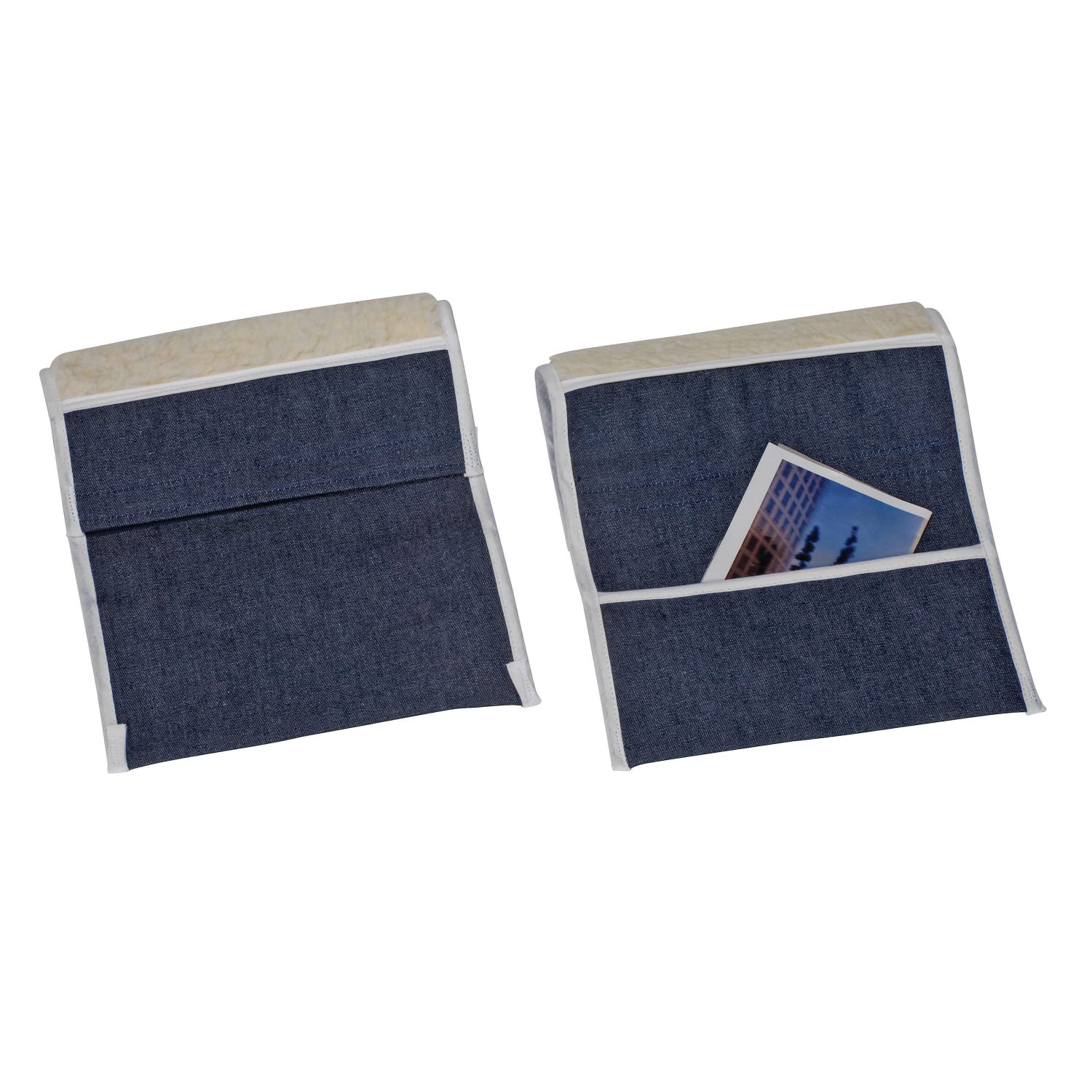 DMI Wheelchair Armrest Covers With Storage Pouches, 10in x 9in, Denim, Pack Of 2 - Image 4