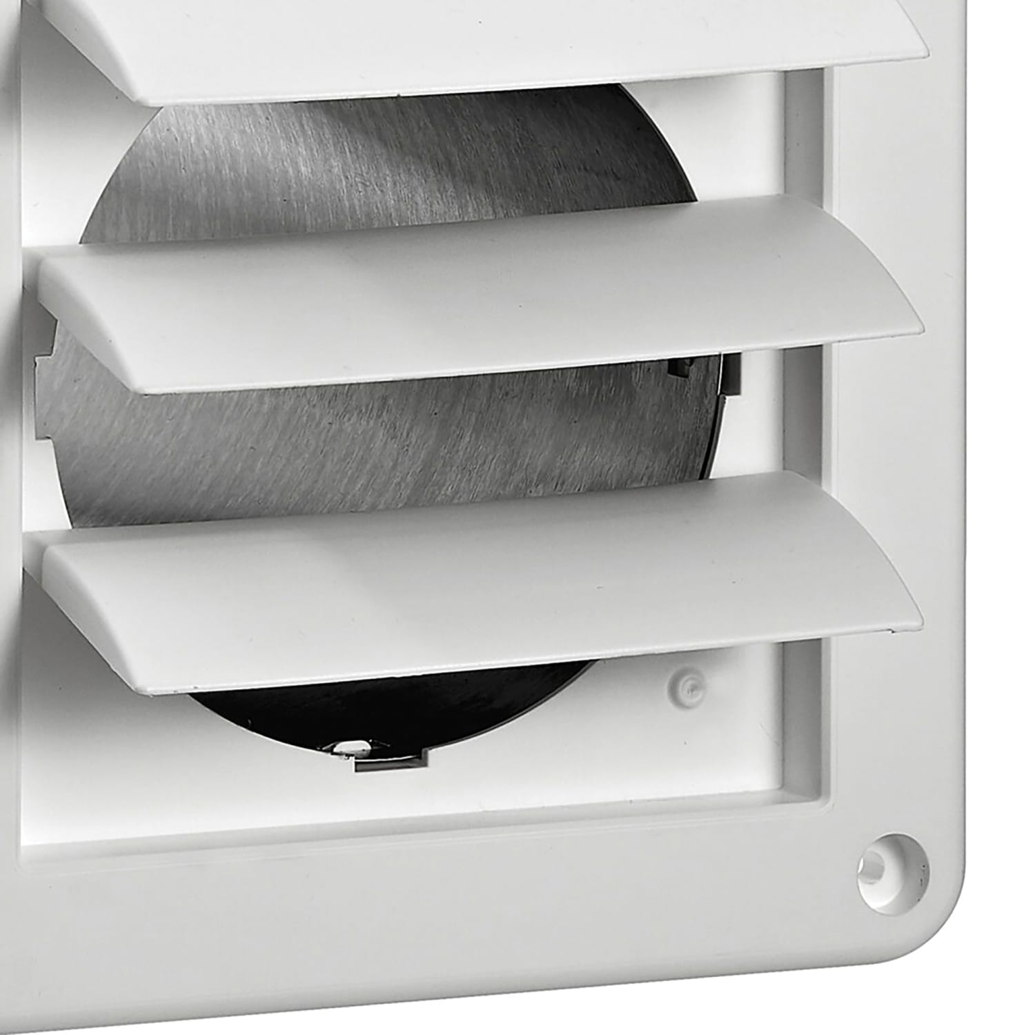 Lambro 4in Plastic Louvered Vent For 4in Exhaust Applications, White, LAO267W - Image 4