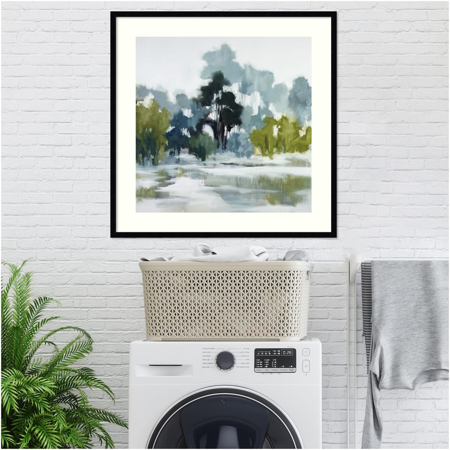 Amanti Art Pond Reflections by Jacqueline Ellens Wood Framed Wall Art Print, 33inW x 33inH, Black - Image 3