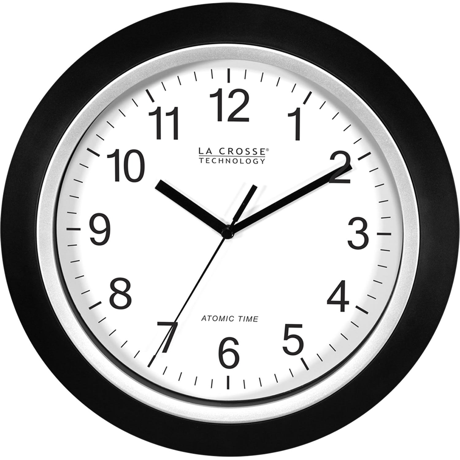 La Crosse Technology WT-3129B 12 inch Atomic Wall Clock - Analog - Atomic - Black Case