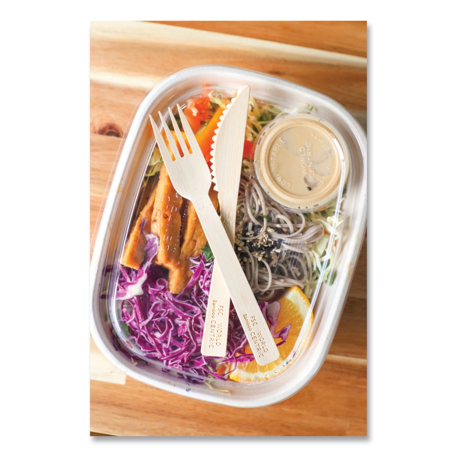 World Centric Bamboo Cutlery, Fork, 6-3/4in, Natural, Carton Of 2,000 Forks - Image 3