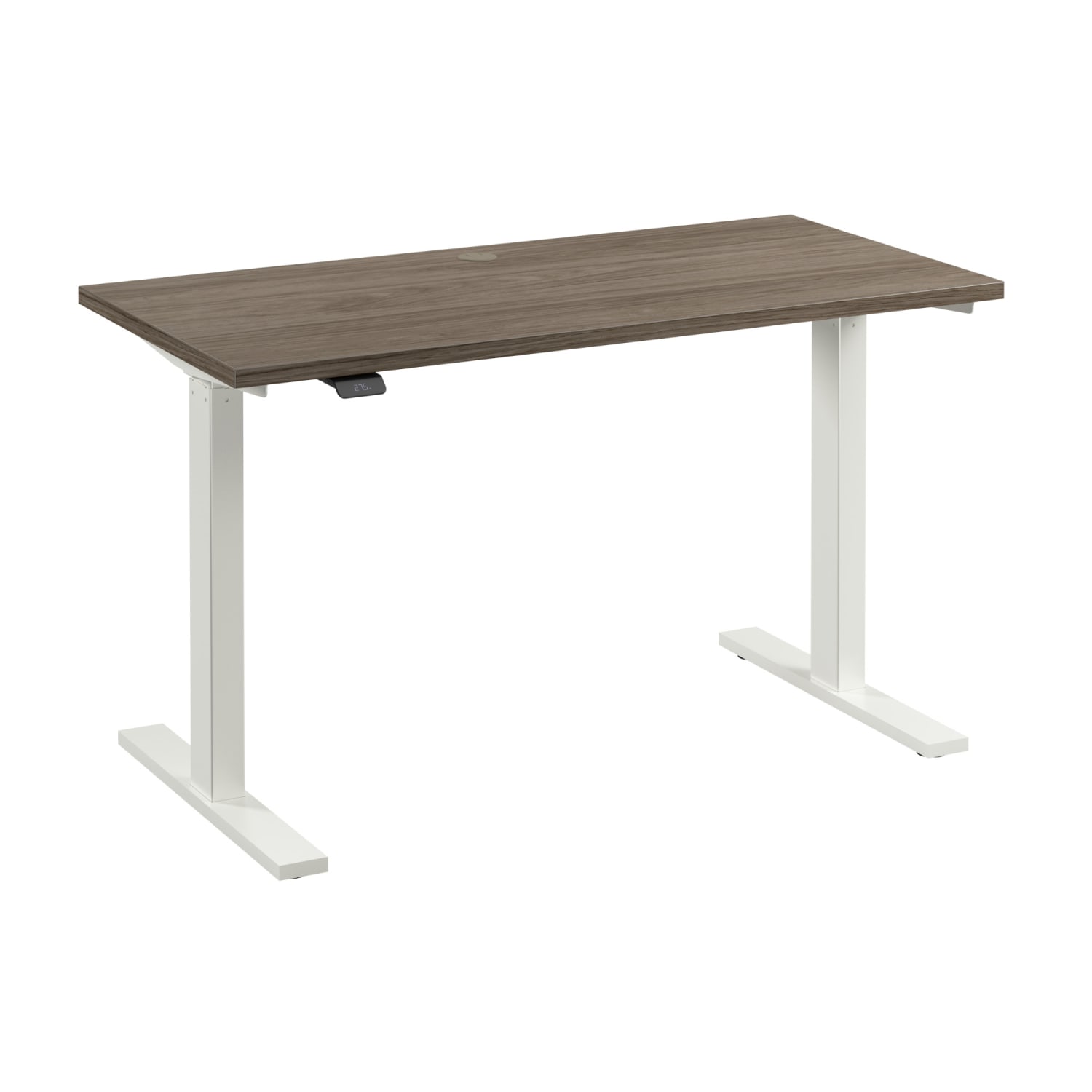 Bush Business Furniture Move 60 Series 48inW x 24inD Electric Height Adjustable Standing Desk, Modern Hickory/White Powder Coat, Standard Delivery - Image 6