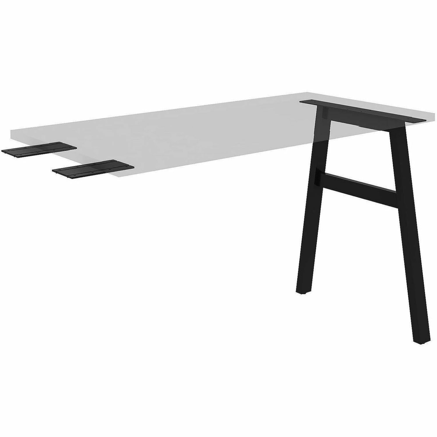 Lorell Adjustable Table Leg Bases & Returns, Assembly Required, Black, 1 / Each, 16288 - Image 5