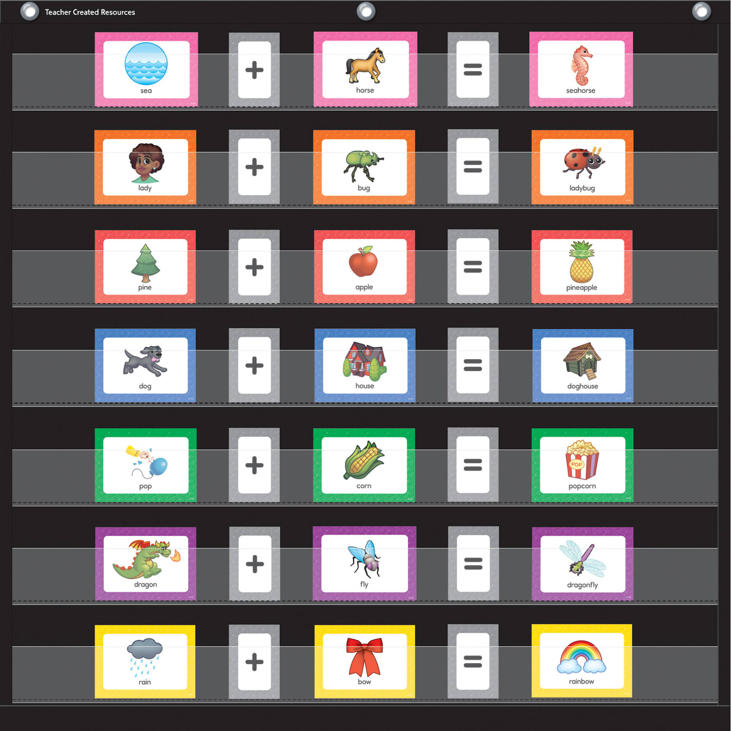 Teacher Created Resources Compound Words Pocket Chart Cards, 2 Packs - Image 3