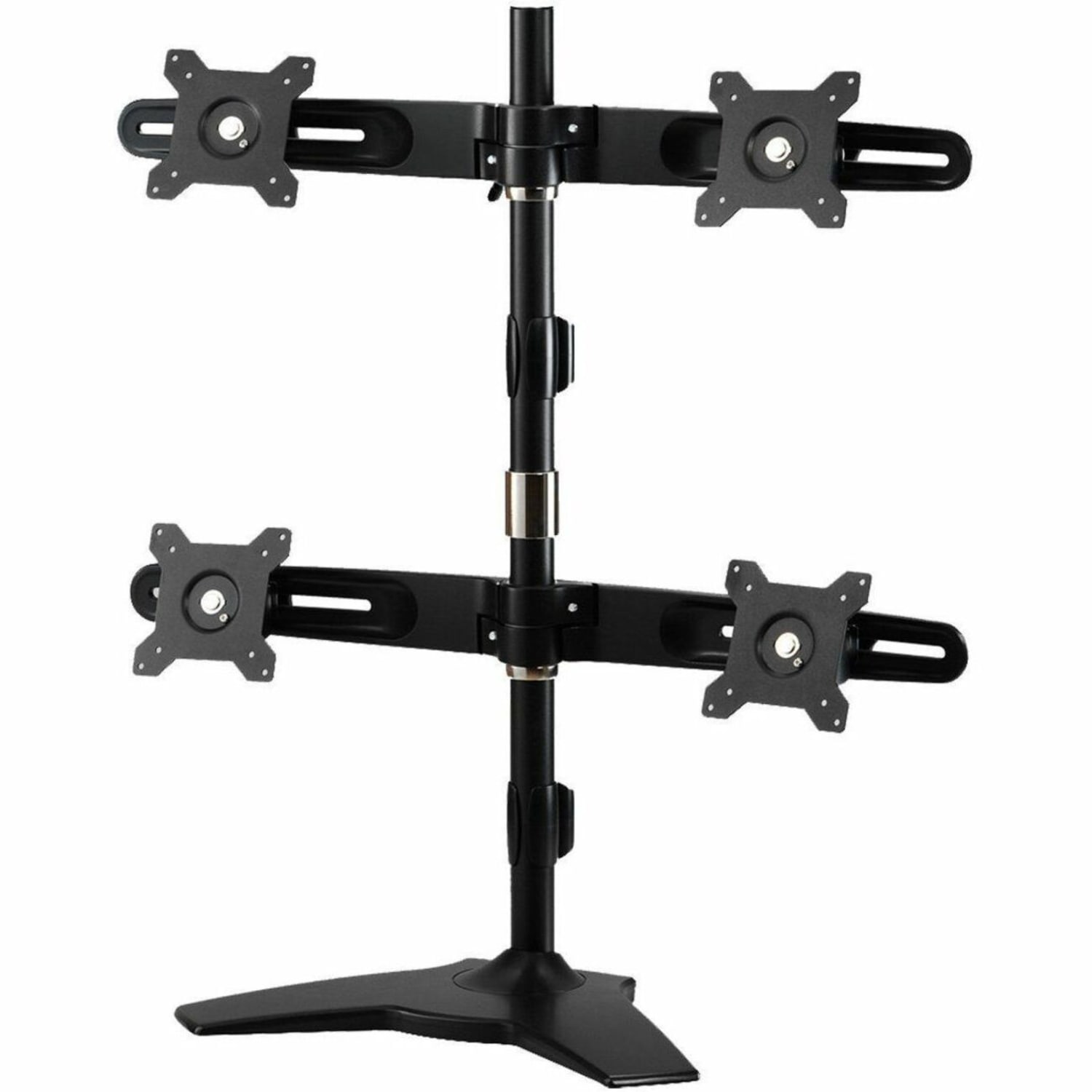 Amer Mounts Stand Based Quad Monitor Mount for four 15in-24in LCD/LED Flat Panel Screens - AMR4S