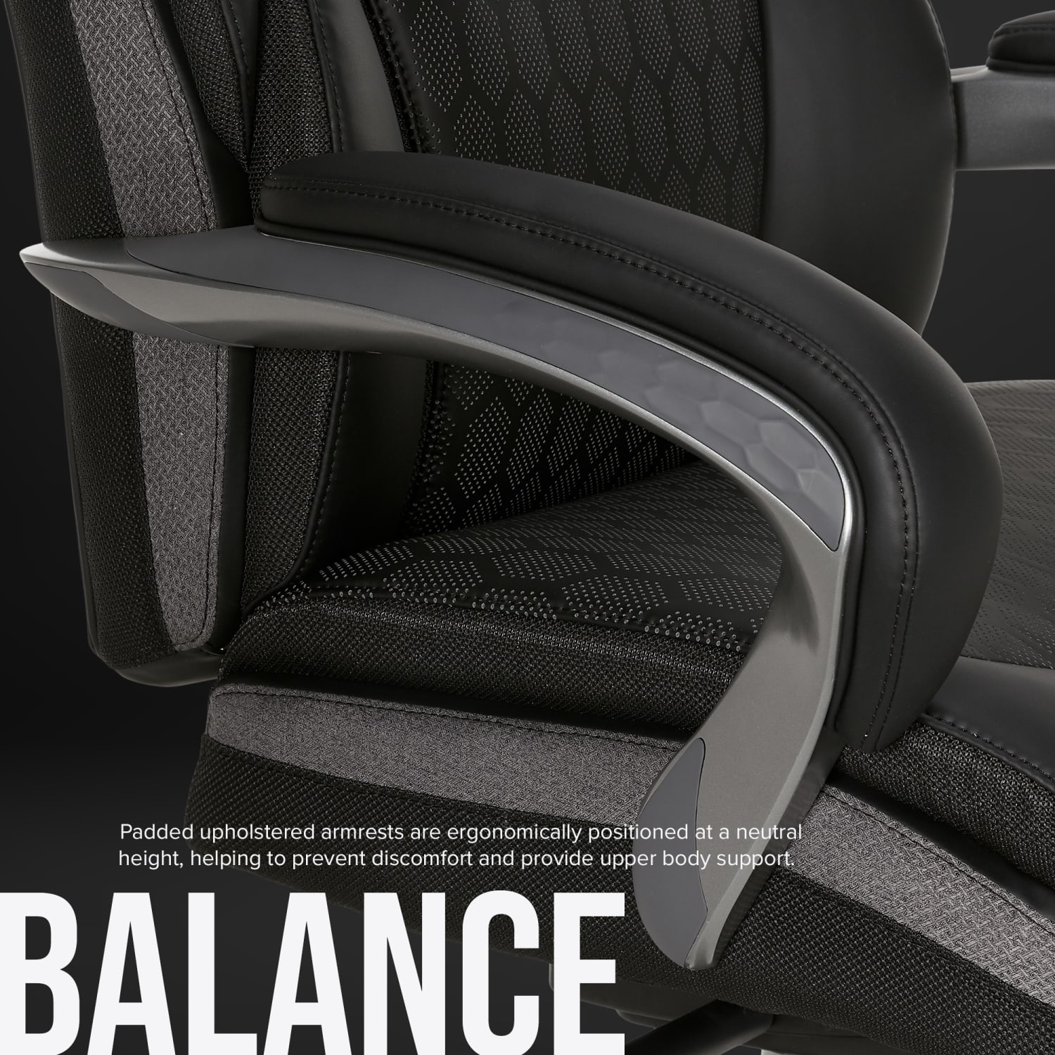 Shaquille O Neal Maximos Big  Tall Ergonomic Vegan Leather High Back Executive Office Chair BlackSilver BIFMA Compliant PopularChairscom