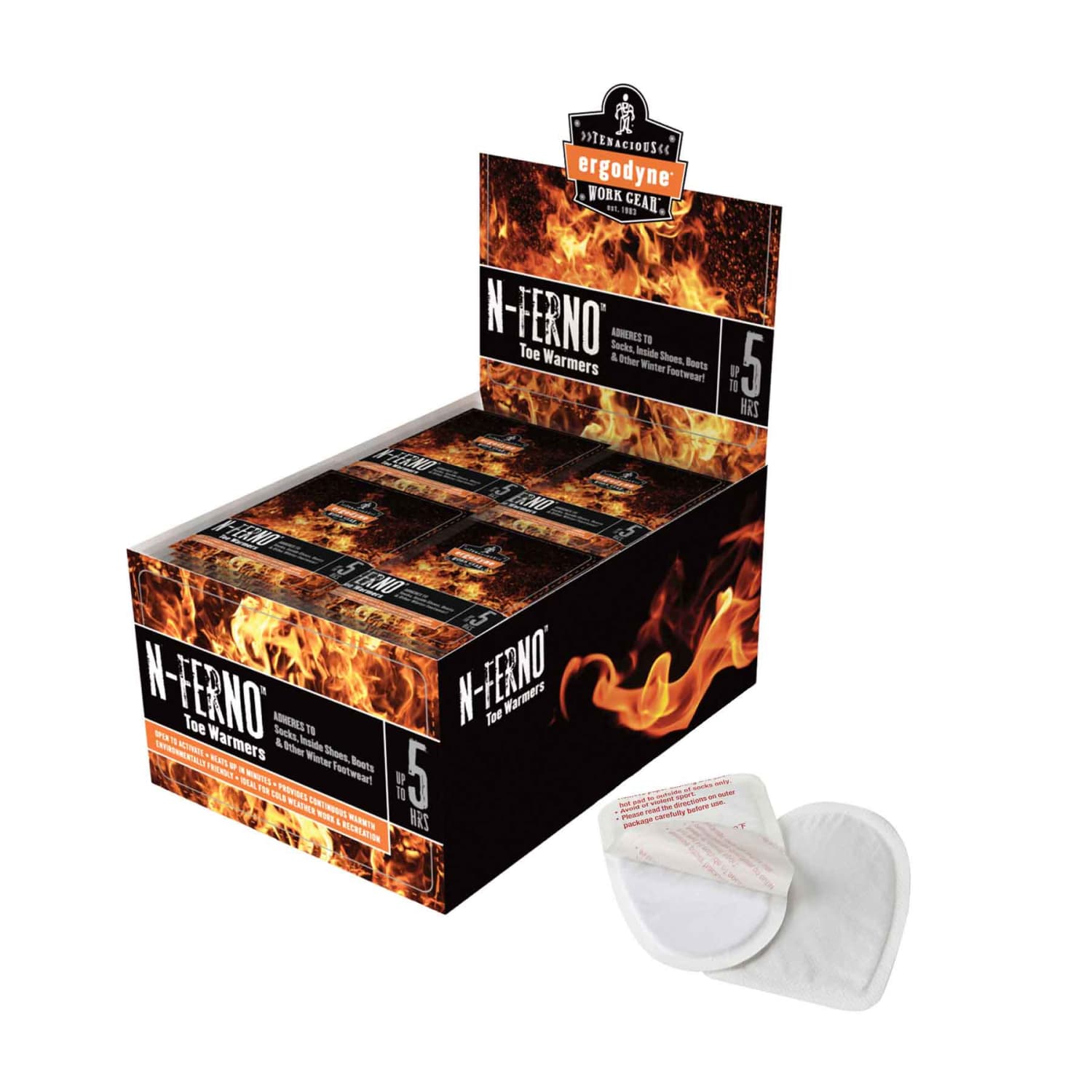 Ergodyne N-Ferno 6992 Toe Warming Packs, 2in x 3in, White, Case Of 40 Packs - Image 3