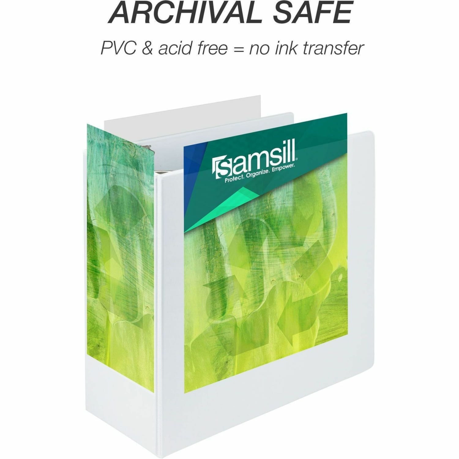 Samsill Earths Choice Vue 3-Ring Binder, 5in D-Rings, White - Image 6