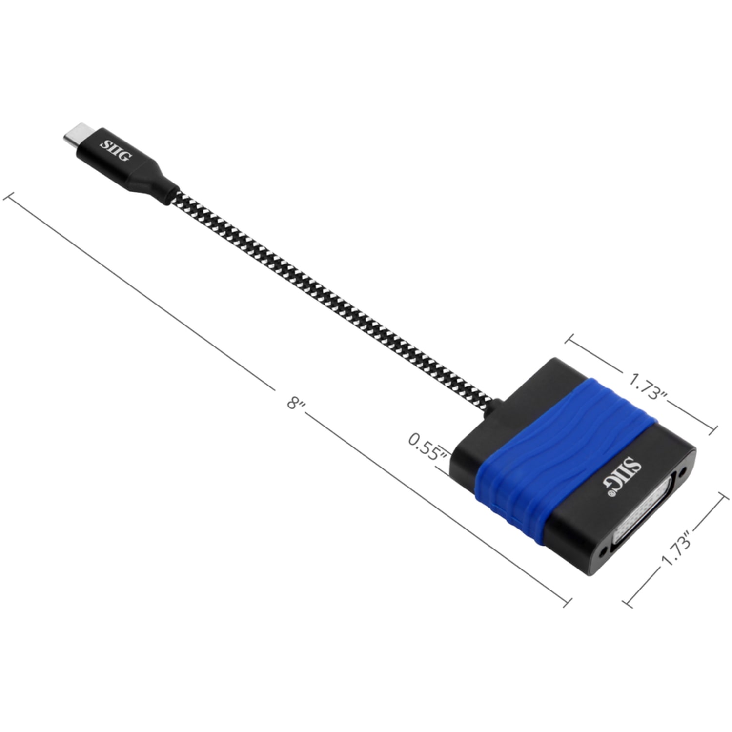 SIIG USB Type-C to DVI Video Cable Adapter - USB Type C - 1 x DVI, 1 x DVI-D, DVI - Image 6