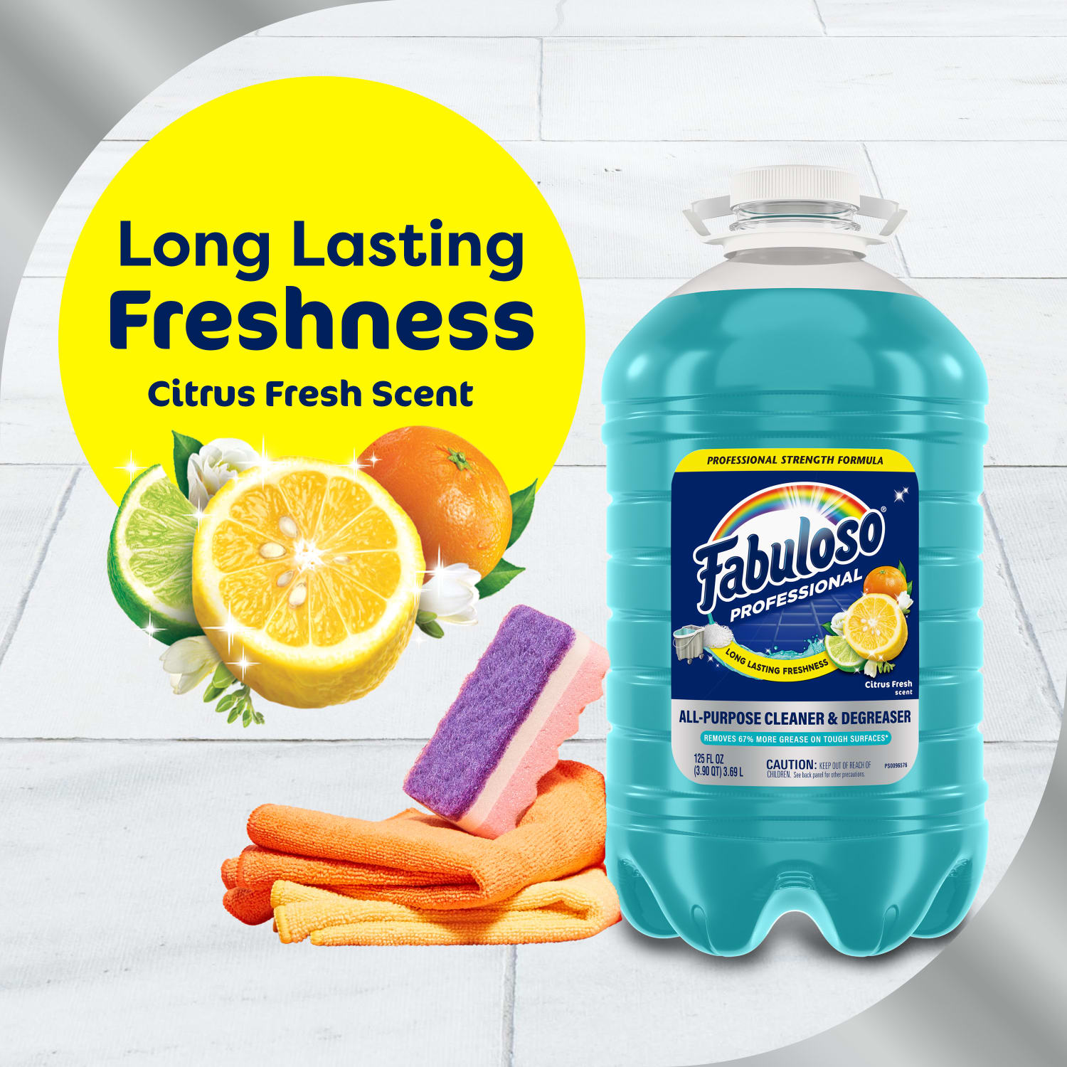 Fabuloso Professional All-Purpose Cleaner And Degreaser, Citrus Fresh Scent, 125 Oz, Case Of 4 Bottles - Image 6