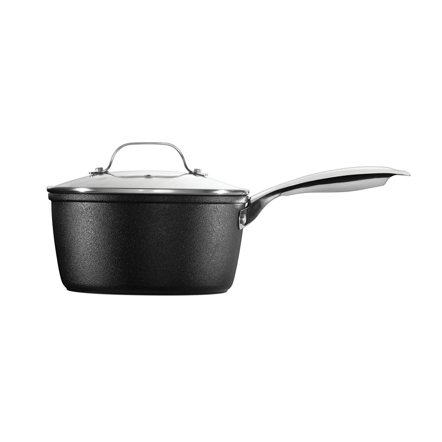 THE ROCK By Starfrit Diamond 10-Piece Aluminum Nonstick Cookware Set, Black - Image 4