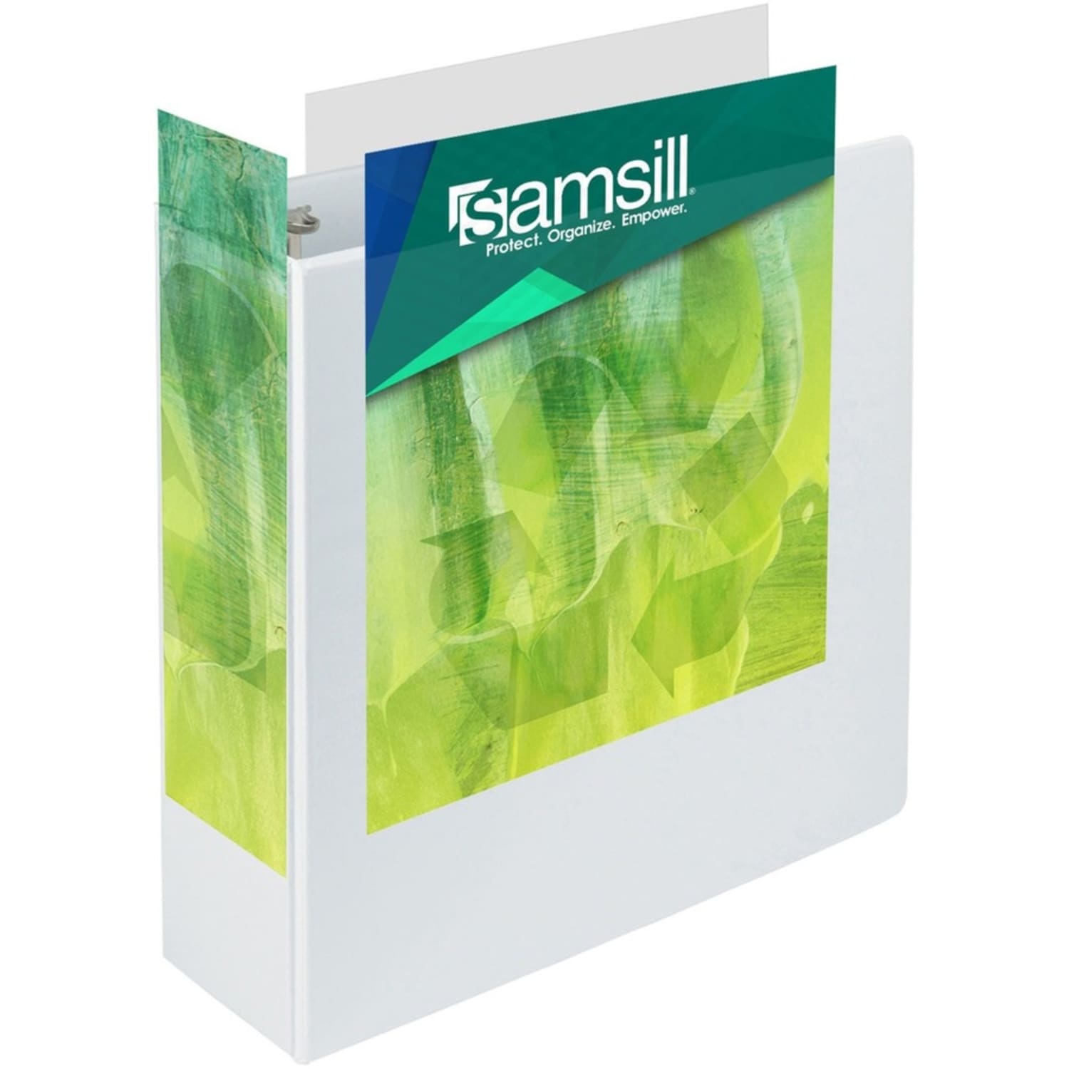 Samsill Earths Choice 189 Insertable View 3-Ring Binder, 4in Round Rings, White - Image 6