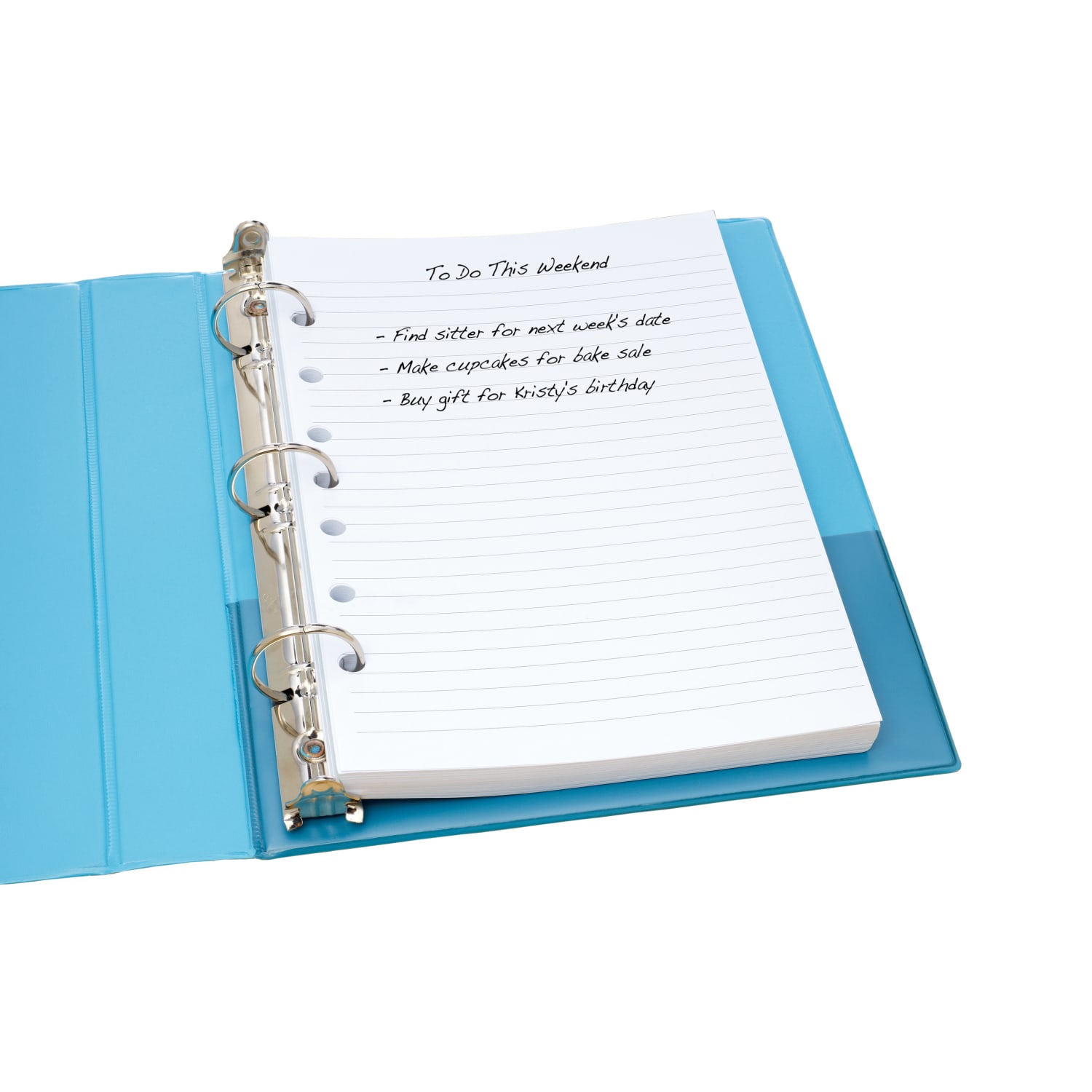 Avery Mini Binder Filler Paper, Fits 3-Ring/7-Ring Binders, 5-1/2in x 8-1/2in, College Ruled, Pack of 100 Sheets - Image 3