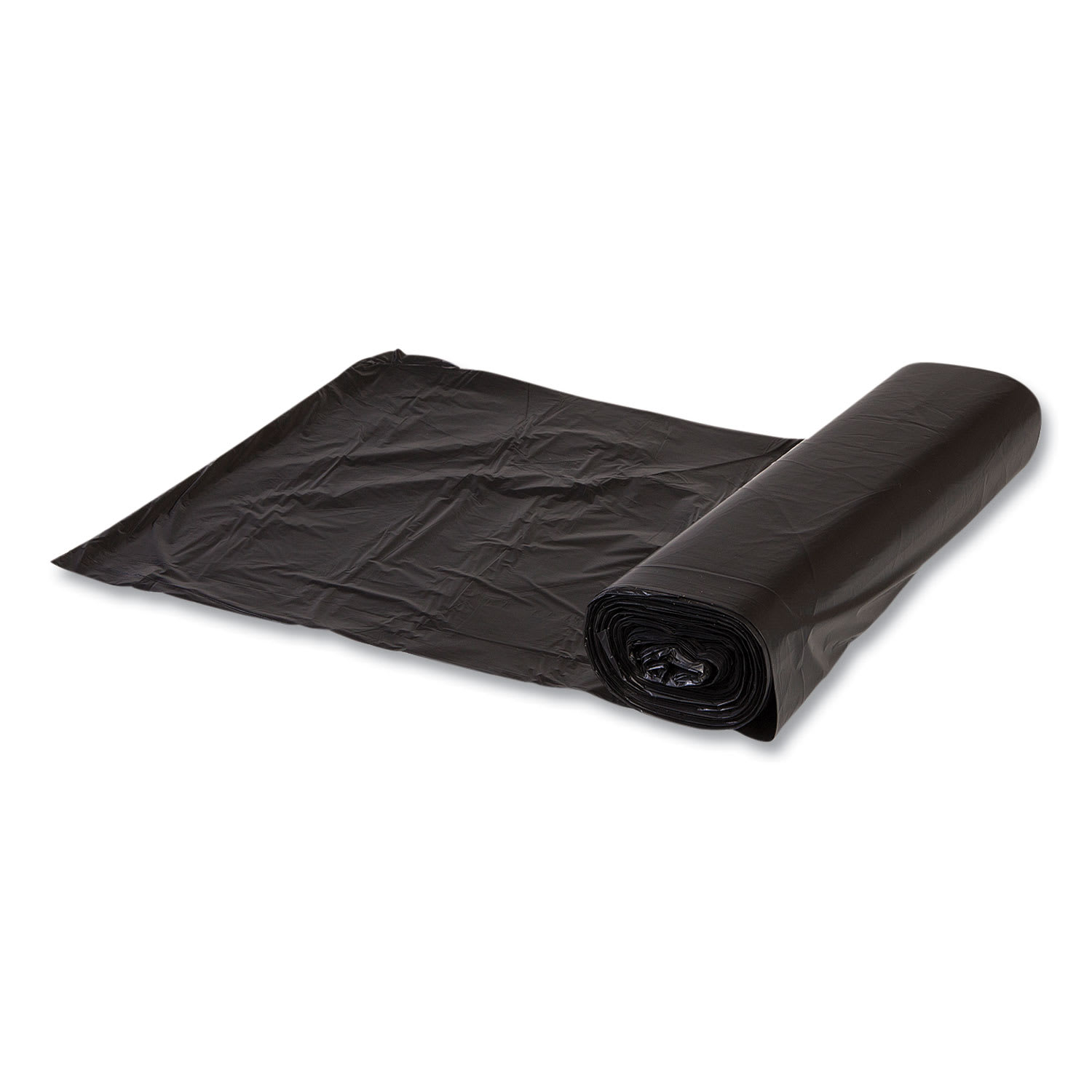 Interplast Group High Density Commercial Can Liners, 45 gal, 12 mic, 40in x 48in, Black, Interleaved Roll, 25 Bags/Roll, 10 Rolls/Carton - Image 6