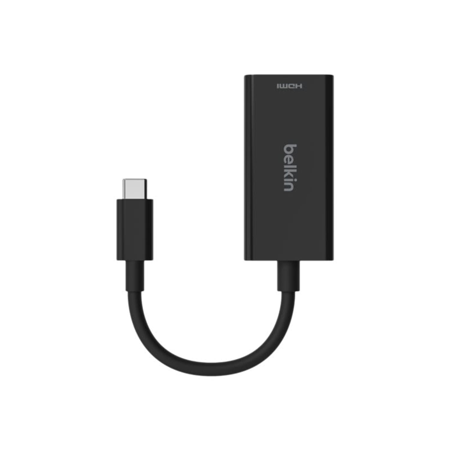 Belkin USB-C to HDMI 2.1 Adapter (8K, 4K, HDR Compatible) - 1x USB Type C - Male - 1x HDMI 2.1 Digital Audio/Video - AVC013BTBK