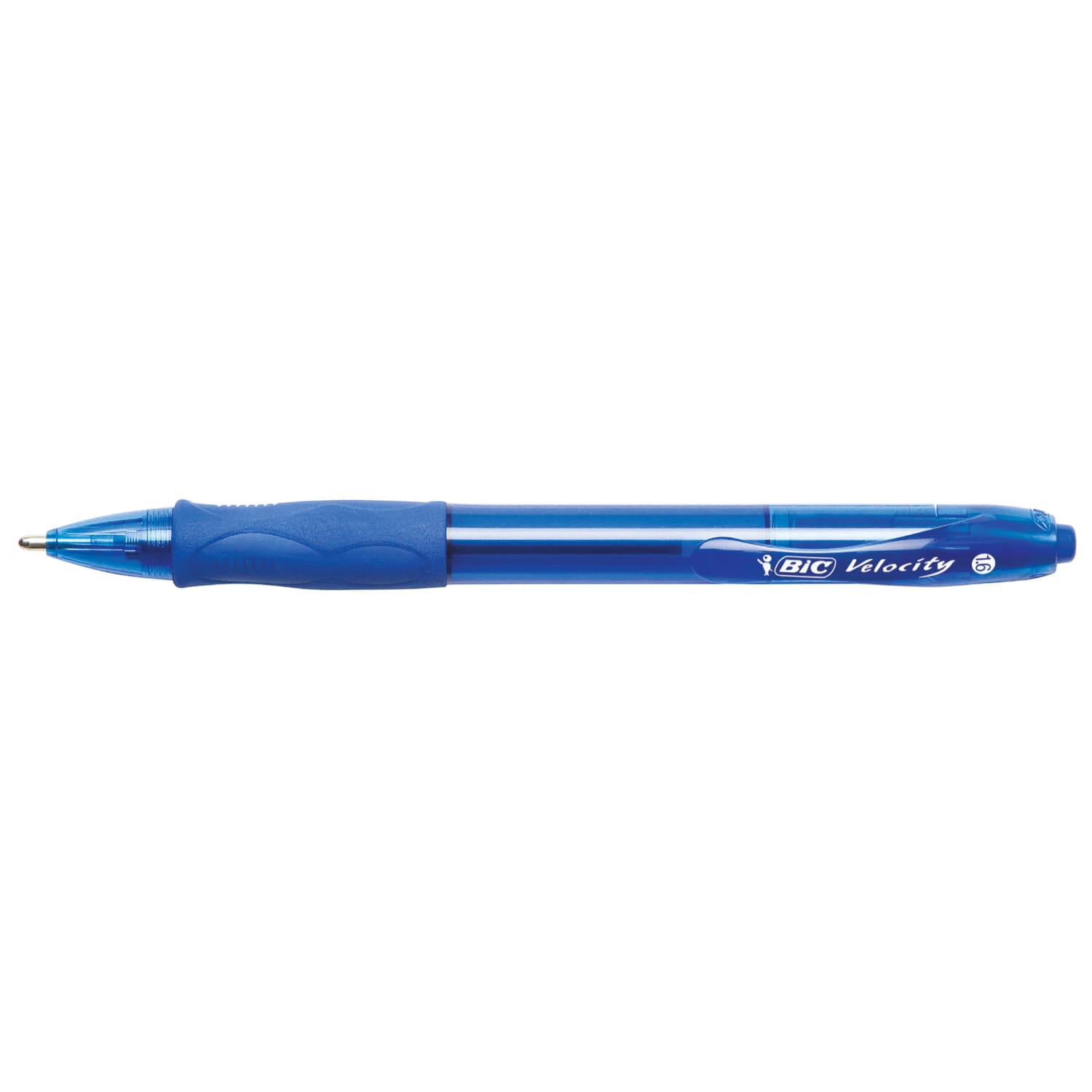 BIC Glide Bold Ballpoint Pens, Bold Point, 1.6 mm, Translucent Barrel, Blue Ink, Pack Of 12 Pens - Image 5