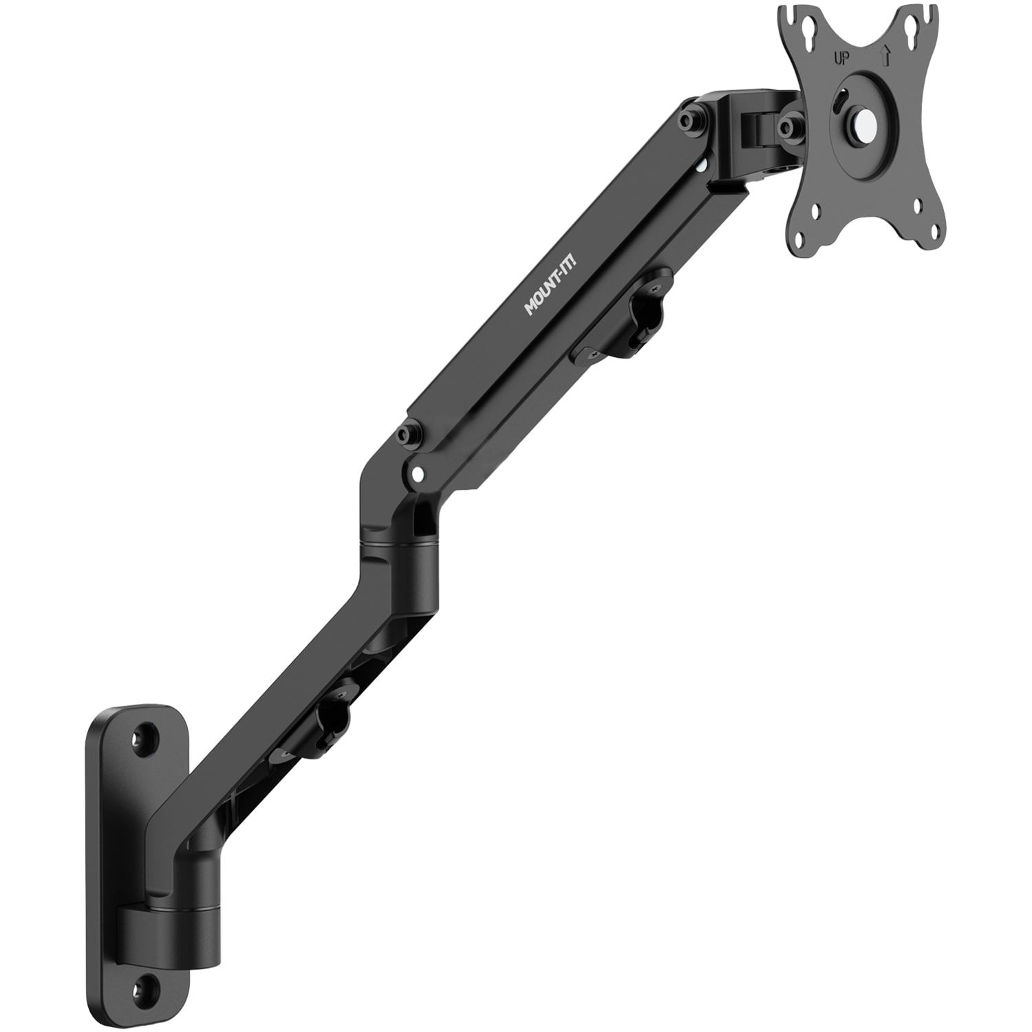 Mount-It! Counterbalance 32in Monitor Arm for Wall and Pole Mounting, Black