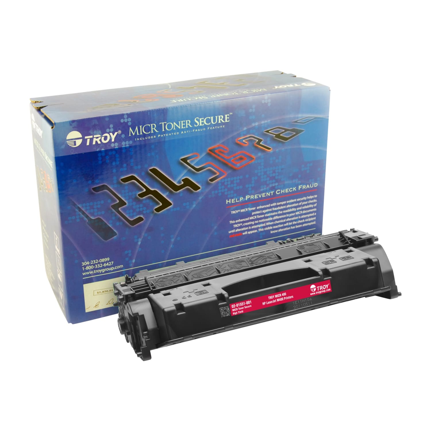 TROY MICR Toner Secure M401/M425MFP - High Yield - black - compatible - MICR toner cartridge (alternative for: HP CF280X) -  - 0281551001