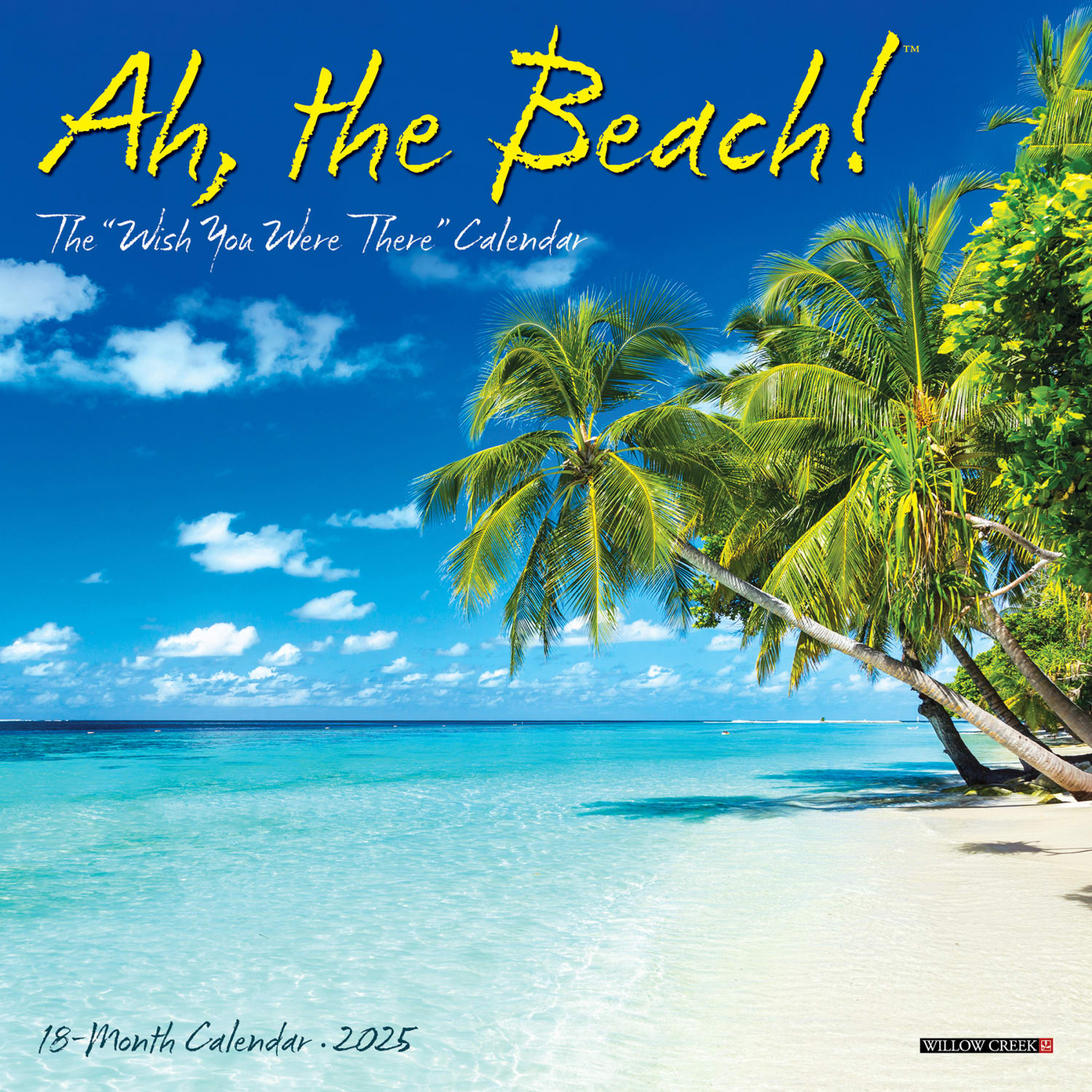 2025 Willow Creek Press Mini Wall Calendar, 7in x 7in, Ah The Beach!, January 2025 To December 2025, 45626