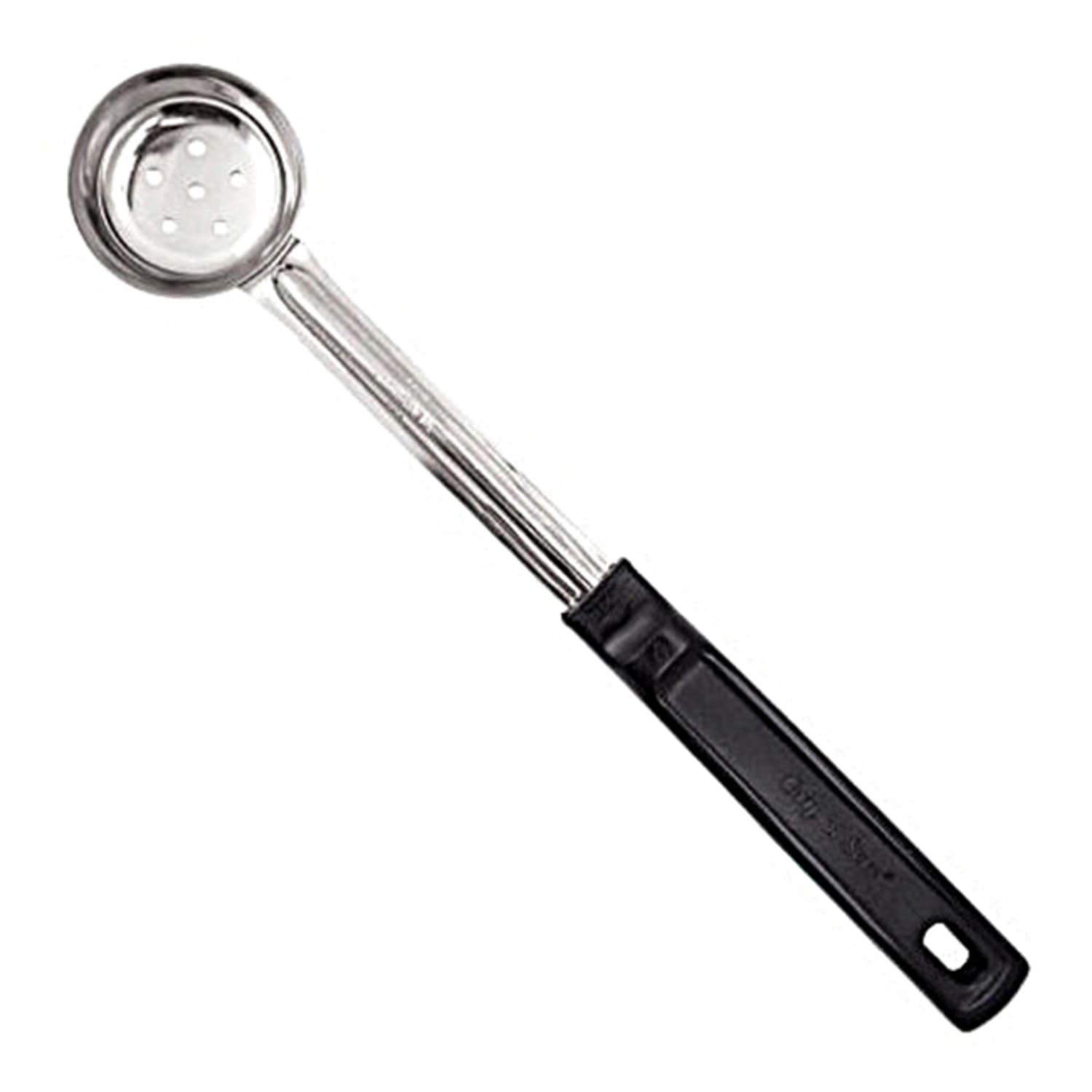 Vollrath Spoodle Perforated Portion Spoon With Antimicrobial Protection, 1 Oz, Black