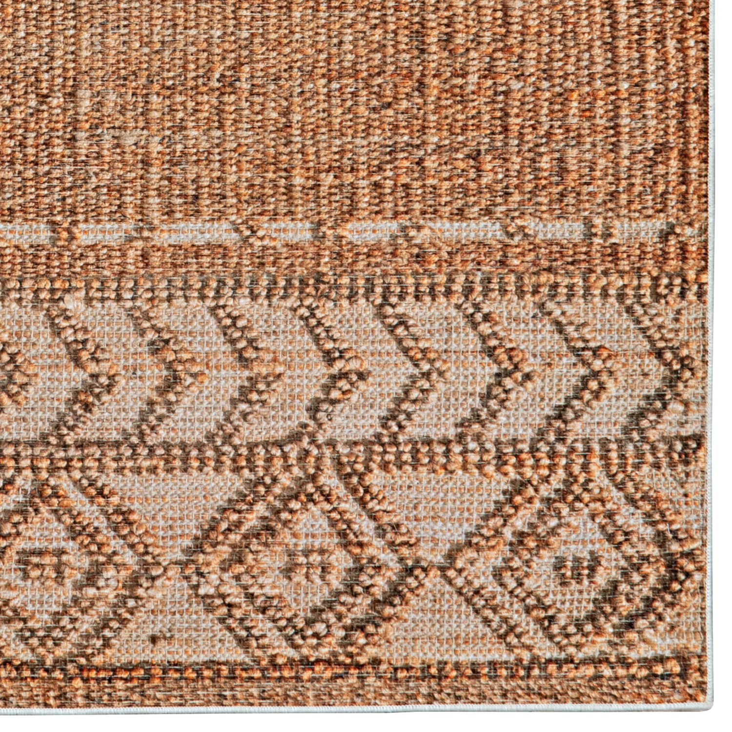Linon Aria Area Rug, 5ft x 7ft, Verica Copper/Cream - Image 4