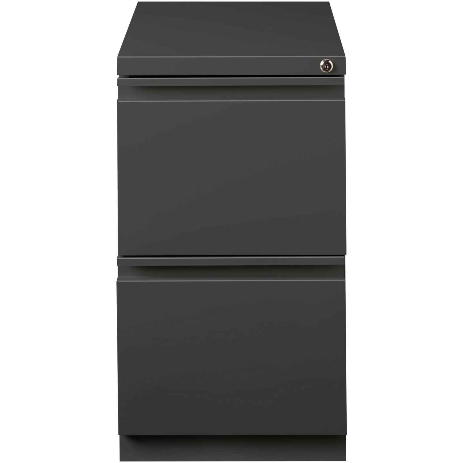Lorell 19-7/8inD Vertical 2-Drawer Mobile Pedestal File Cabinet, Charcoal - Image 3