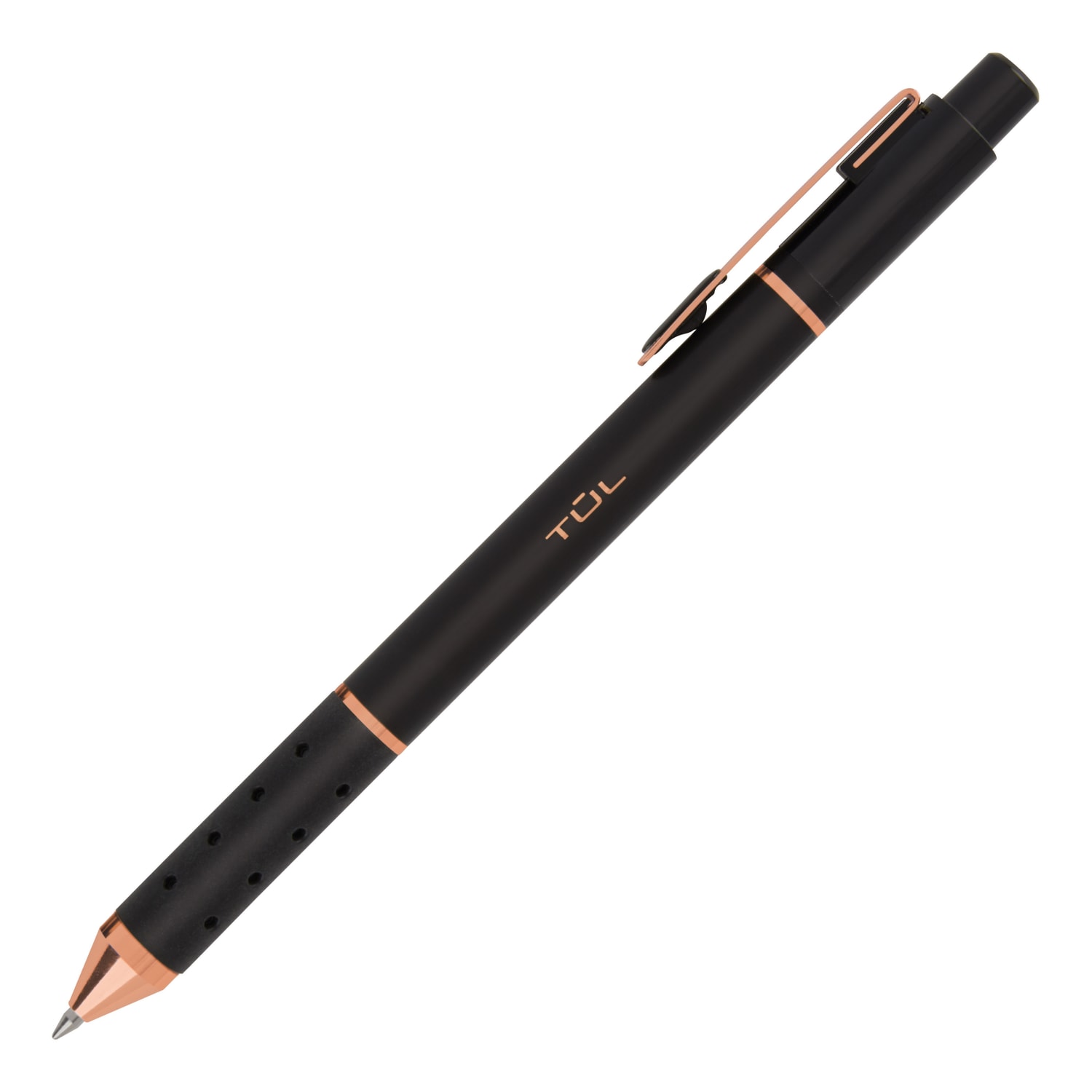 TUL BP Series Retractable Ballpoint Pens, Medium Point, 1.0 mm, Black Barrel, Black Ink, Pack Of 12 Pens - Image 5
