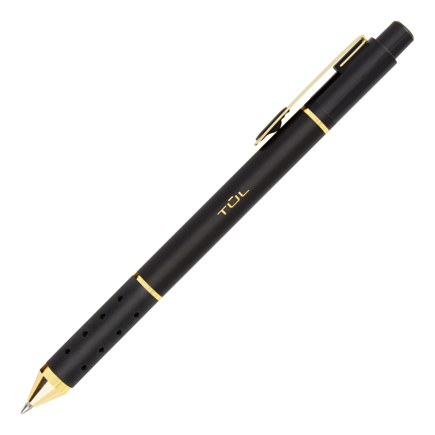 TUL® BP Series Retractable Ballpoint Pens Medium Point 10 mm Black Barrel Black Ink Pack Of 12 Pens PopularChairscom