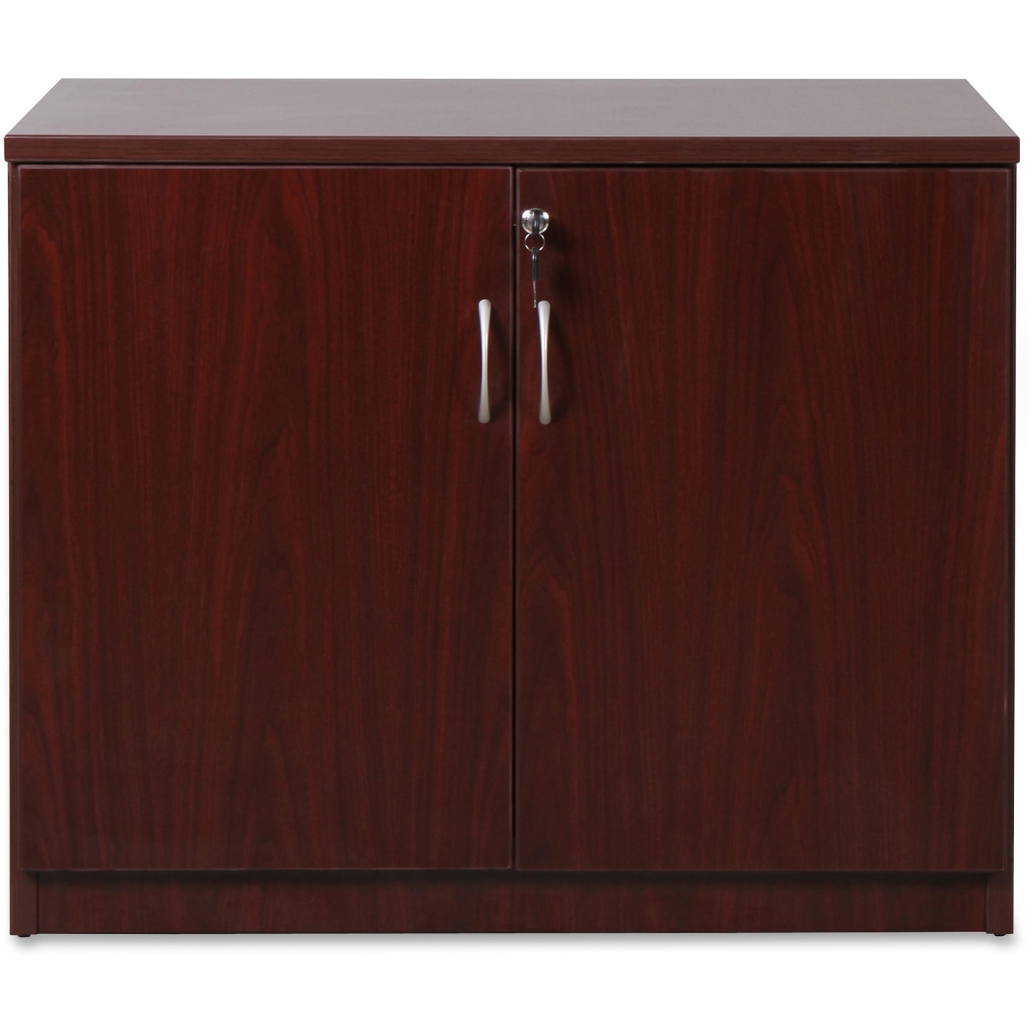 Lorell Essentials 36inW Storage Cabinet, Mahogany - Image 3
