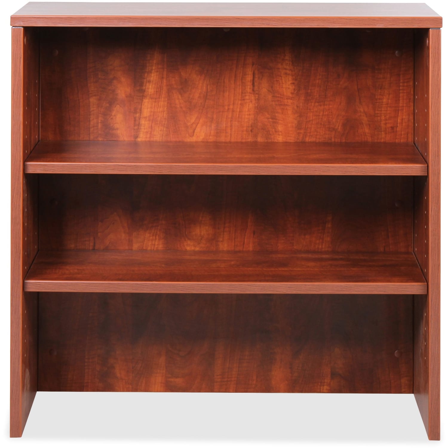 Lorell Essentials Series Stack-On Modular Shelving Bookcase, 36inH x 36inW x 15inD, Cherry - Image 3