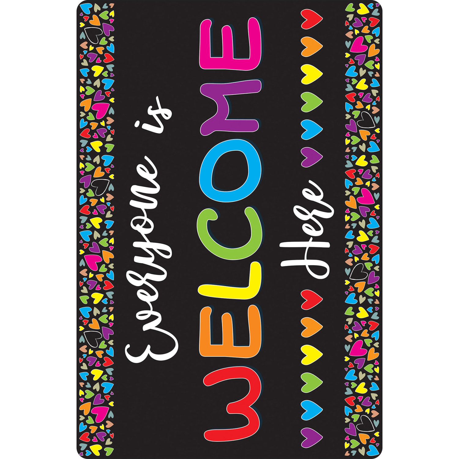 Ashley Smart Poly Welcome Mat With Slip Resistant Backing, 15.5in x 23.5in, Everyone is Welcome Here, Hearts, Pack Of 2 - Image 4