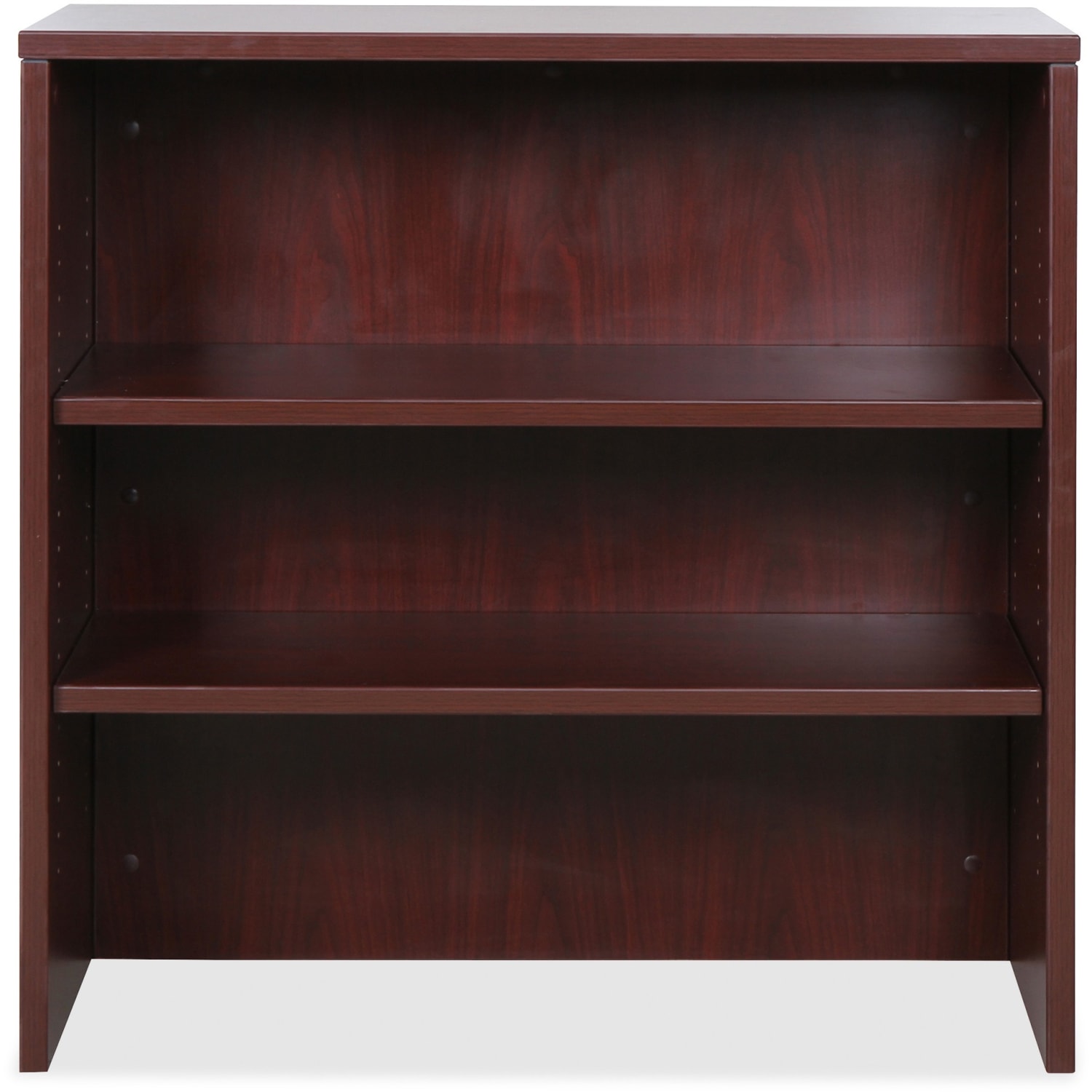 Lorell Essentials Series Stack-On Modular Shelving Bookcase, 36inH x 36inW x 15inD, Mahogany - Image 3