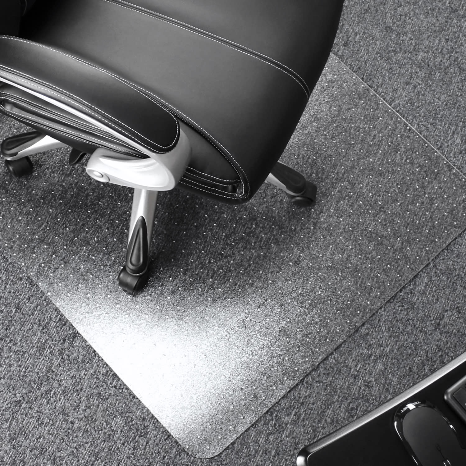 Floortex Valuemat Plus Polycarbonate Rectangular Chair Mat For Low Pile Carpets , 36in x 48in, Clear - Image 4