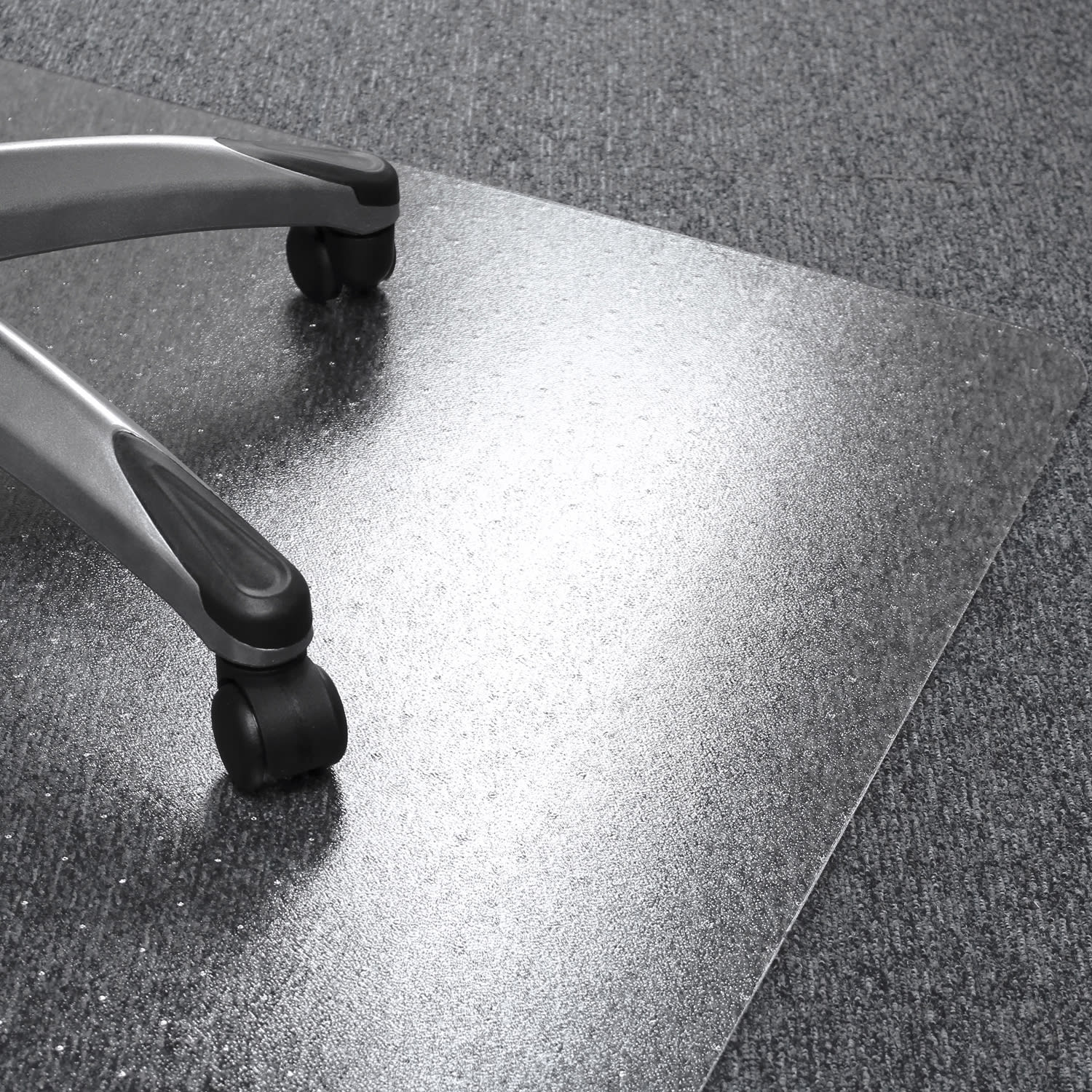 Floortex Valuemat Plus Polycarbonate Rectangular Chair Mat For Low Pile Carpets , 48in x 60in, Clear - Image 5