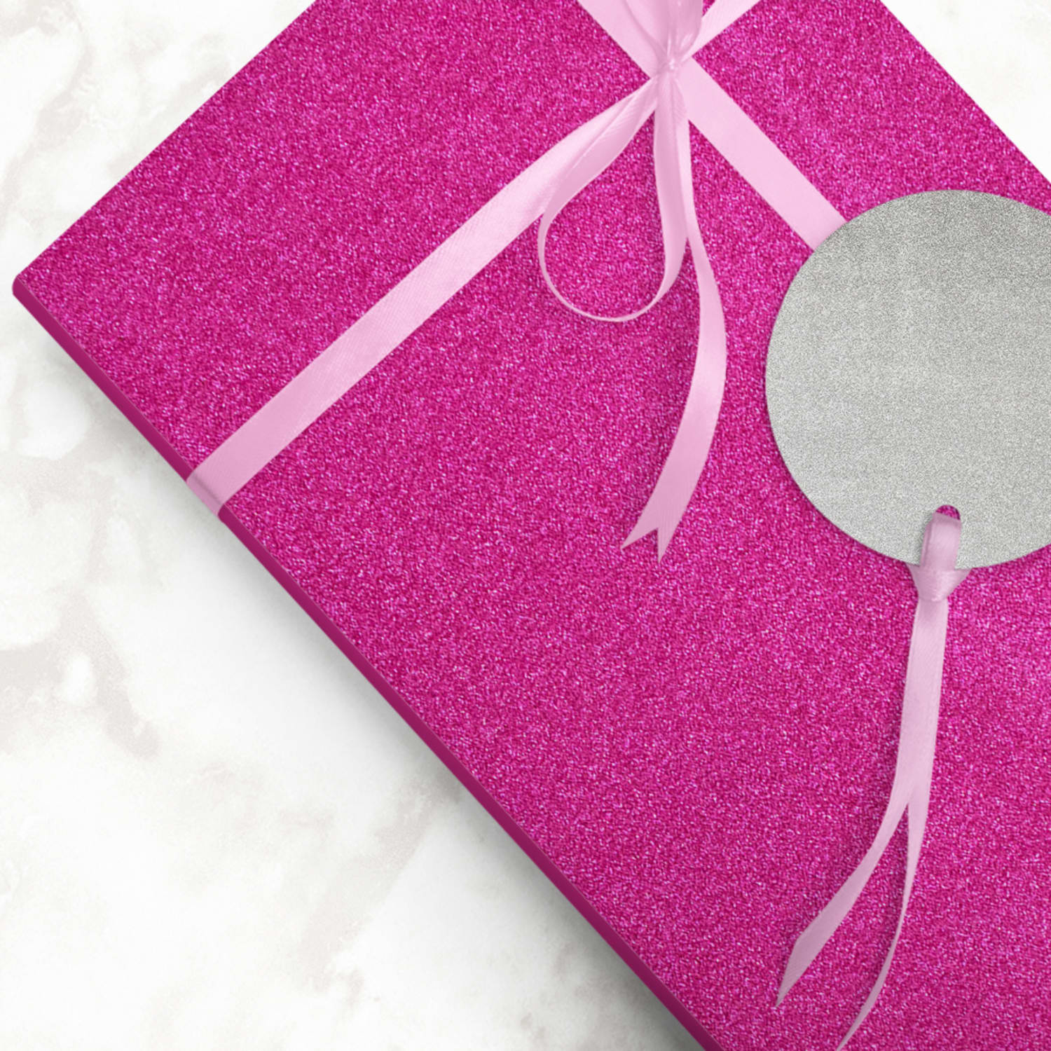 JAM Paper Wrapping Paper, 25 Sq Ft, Pink Glitter - Image 4
