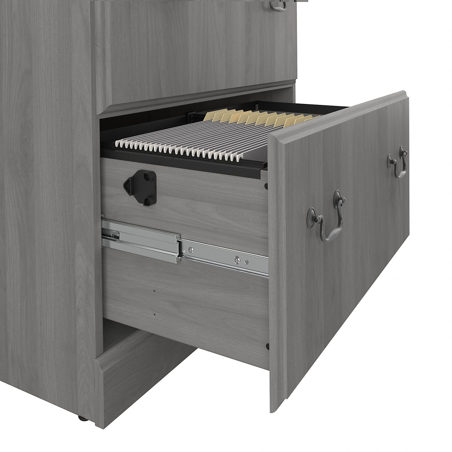 Bush Furniture Saratoga 26-6/7inW x 19-2/5inD Lateral 2-Drawer File Cabinet, Modern Gray, Standard Delivery - Image 6