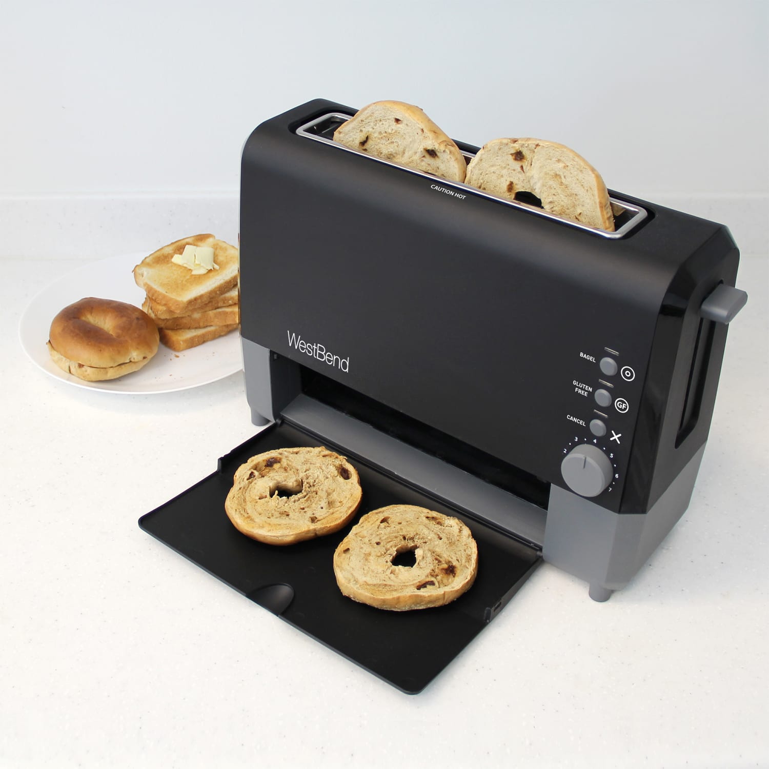 West Bend QuikServe 2-Slice Toaster, Black - Image 3