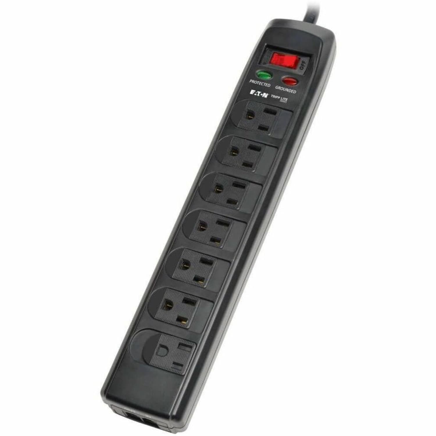 Tripp Lite Surge Protector Power Strip 120V 7 Outlet RJ11 6ft Cord 1440 Joule - Surge protector - 15 A - TLP706TELC - Image 4