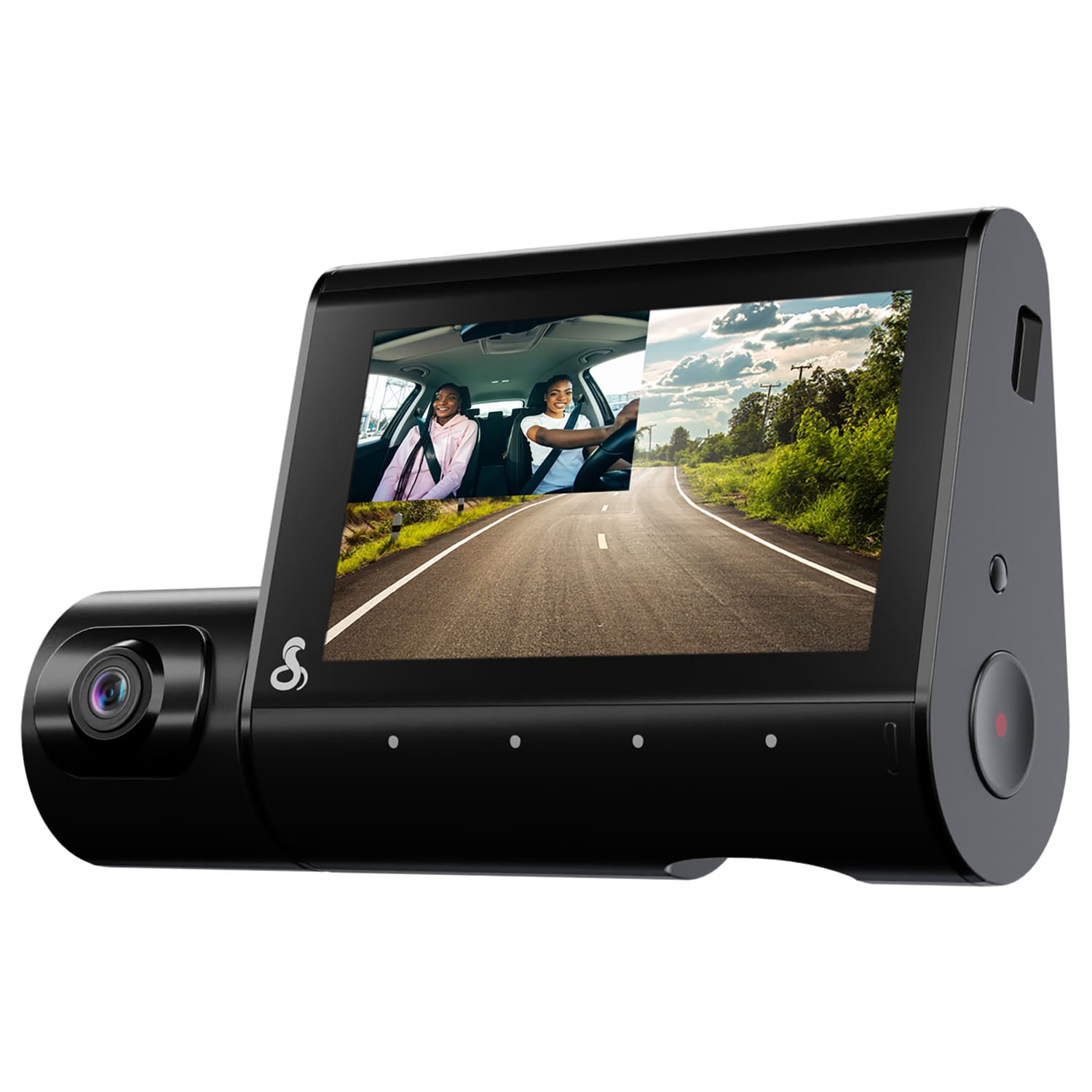 Cobra Front 1440p & Interior 1080p Smart Dash Cam with GPS, Wi-Fi & microSD Card, Black, SC220C