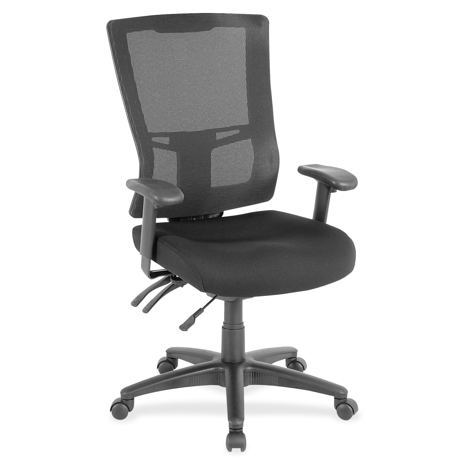 Lorell Multifunction Ergonomic Mesh High-Back Chair, Black - Image 6