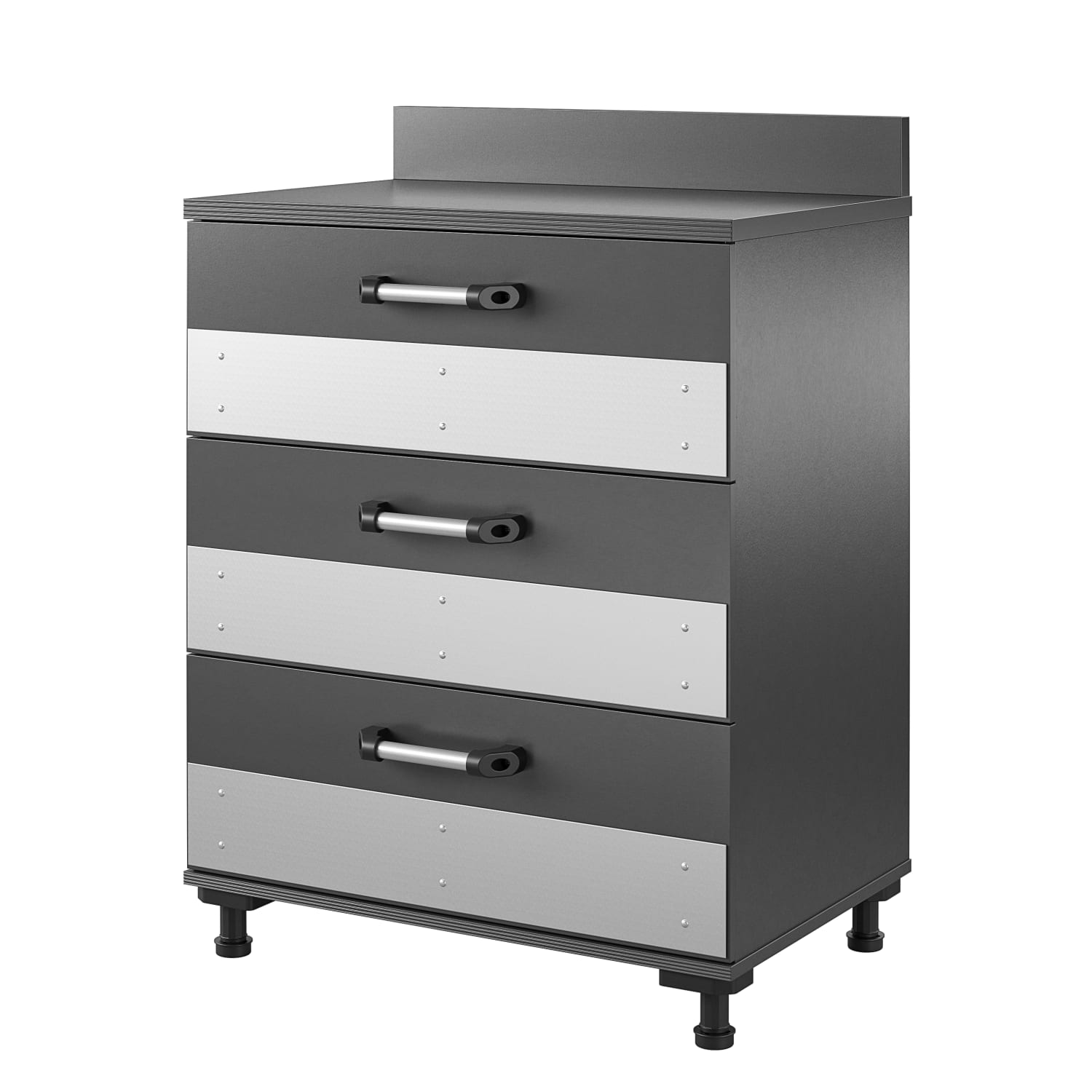 Ameriwood Home Systembuild Evolution Boss 30inW 3-Drawer Storage Cabinet, Gray - Image 5