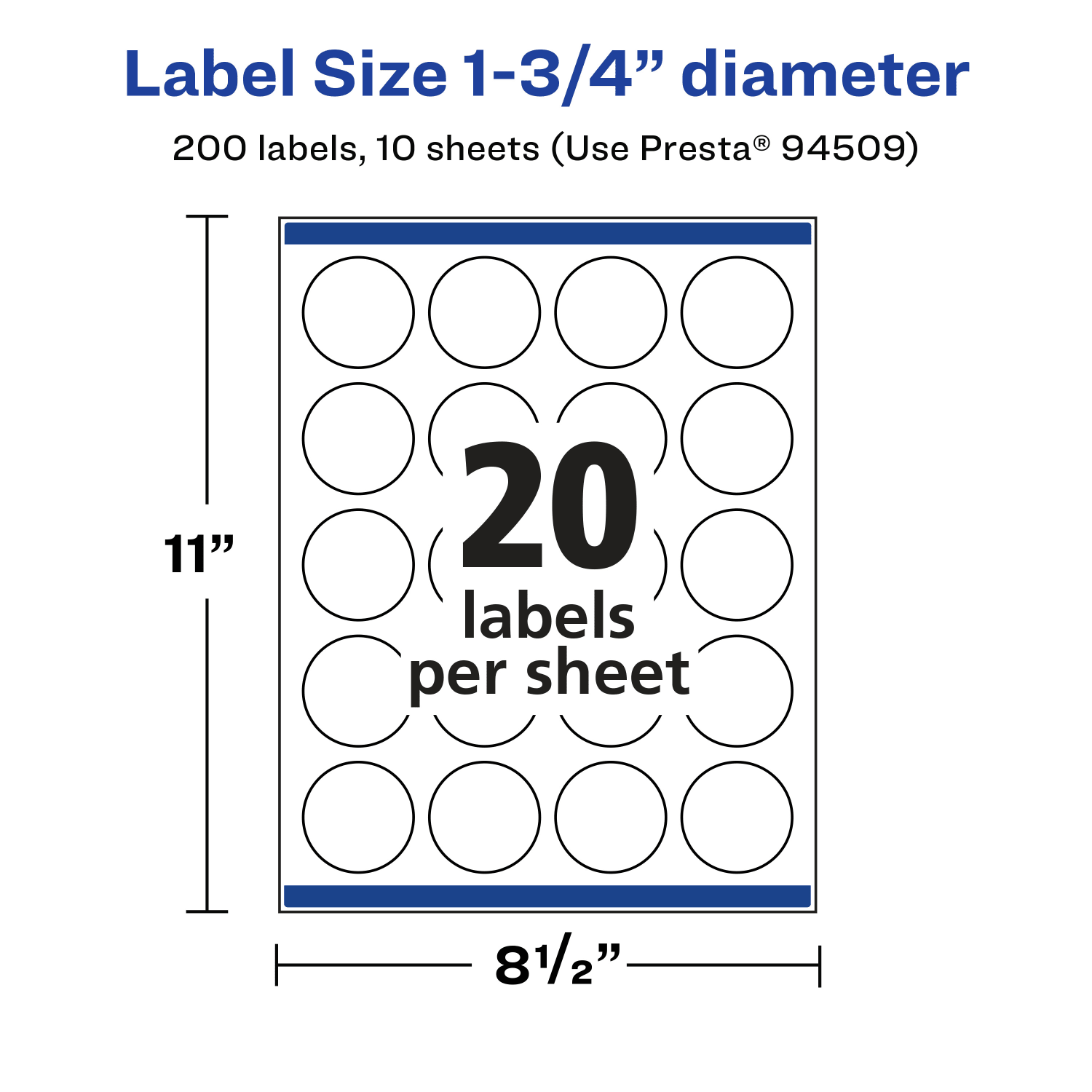 Avery Permanent Labels With Sure Feed, 94509-CMF10, Round, 1-3/4in, Matte Clear, Pack Of 200 - Image 6