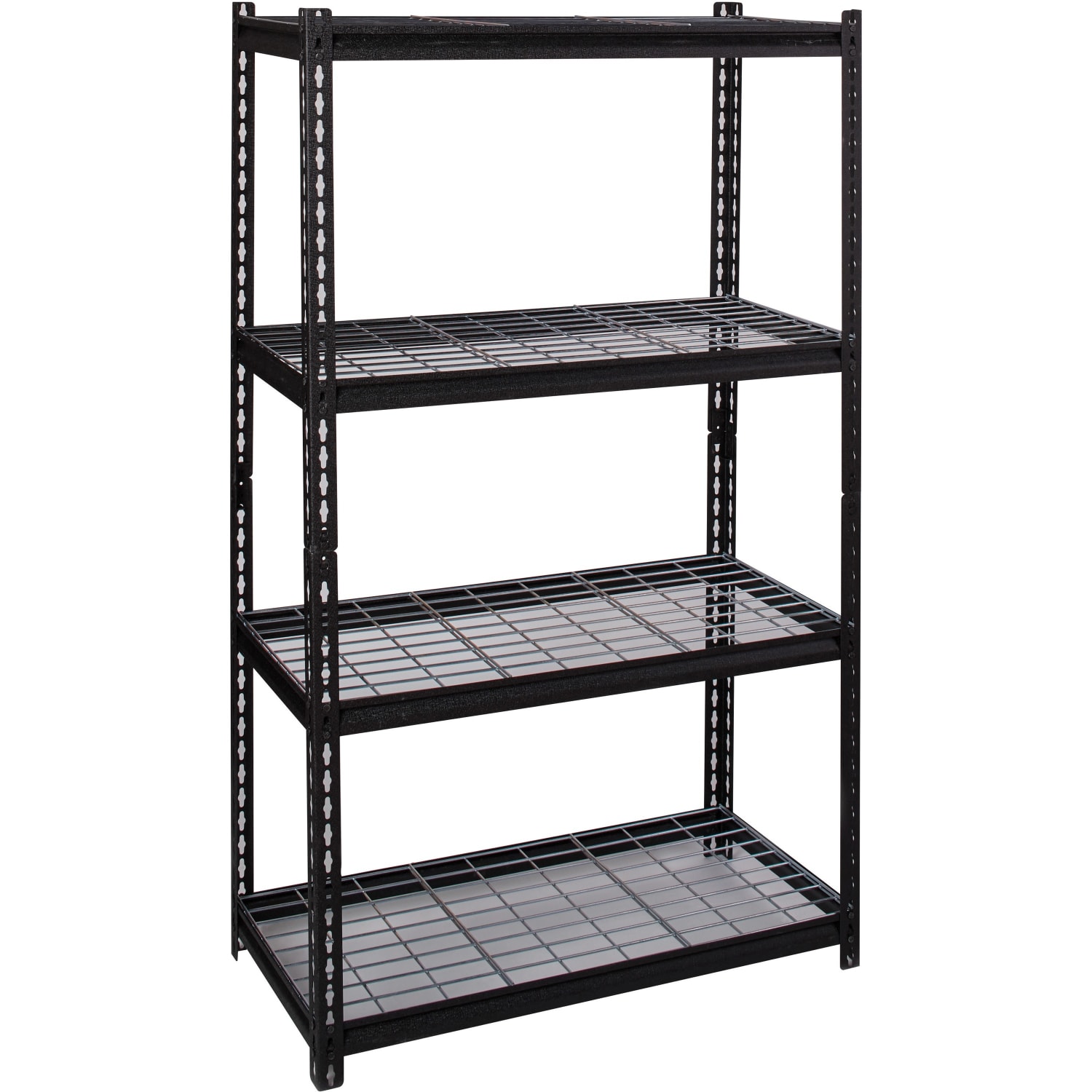 Lorell Wire Deck Shelving, 60inH x 36inW x 18inD, Recycled, Black, Steel, 1Each - Image 5