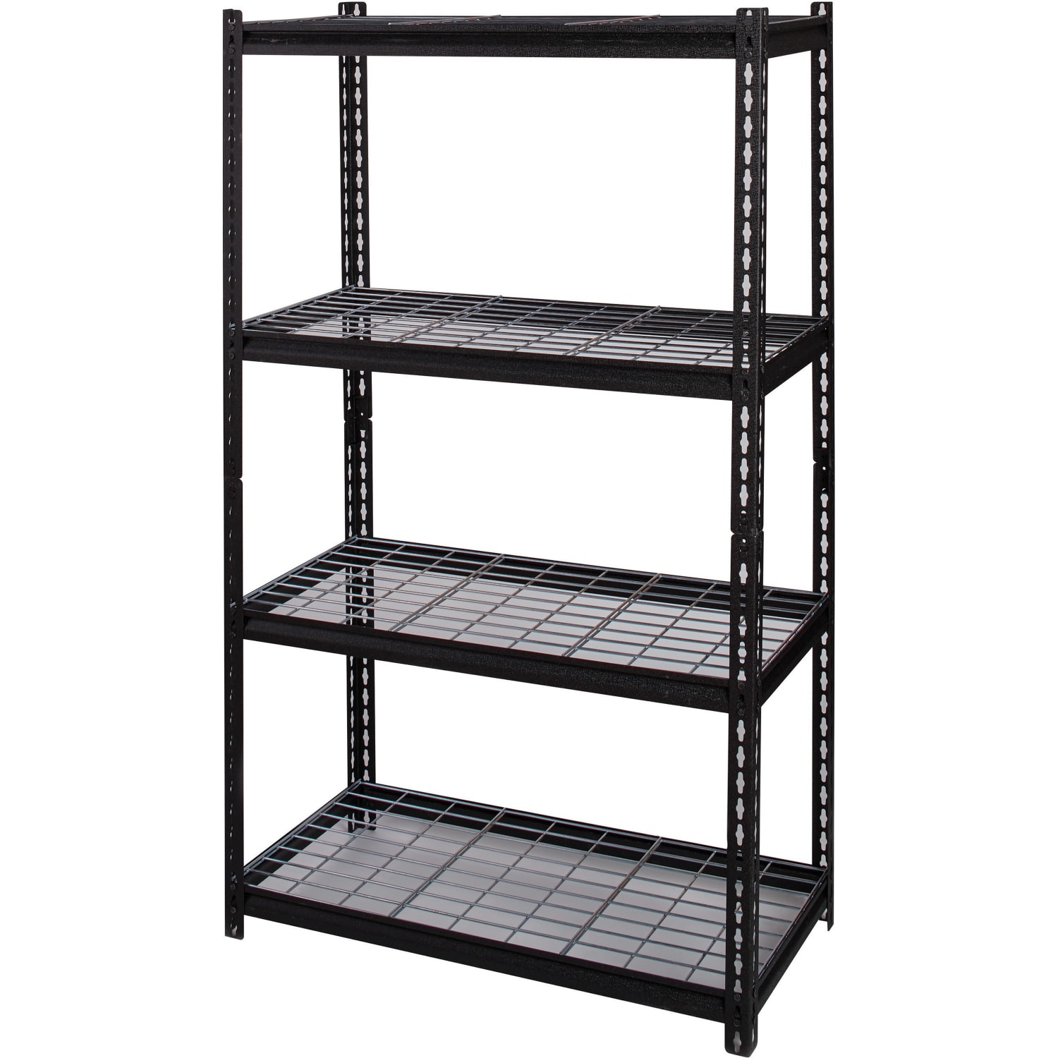 Lorell Wire Deck Shelving, 60inH x 36inW x 18inD, Recycled, Black, Steel, 1Each - Image 6