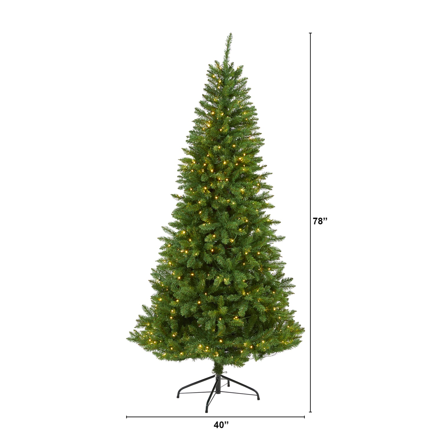 Nearly Natural Green Valley Fir Artificial Christmas Tree, 6.5ft - Image 3