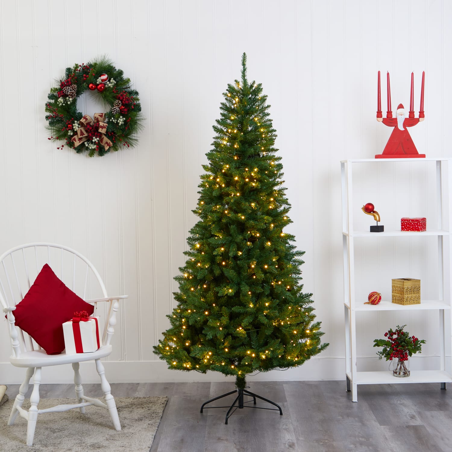 Nearly Natural Green Valley Fir Artificial Christmas Tree, 6.5ft - Image 6