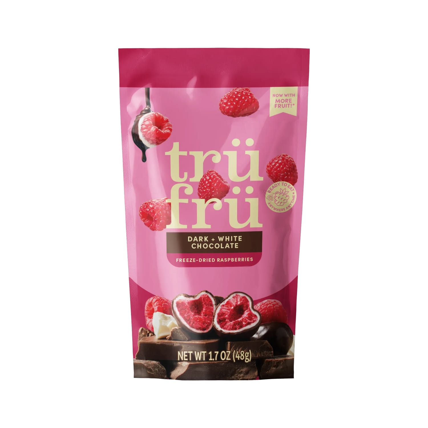 Tru Fru Hyper-Dried Grab & Go Raspberries In White & Dark Chocolate, 1.7 Oz, Total Qty 12 - Image 4