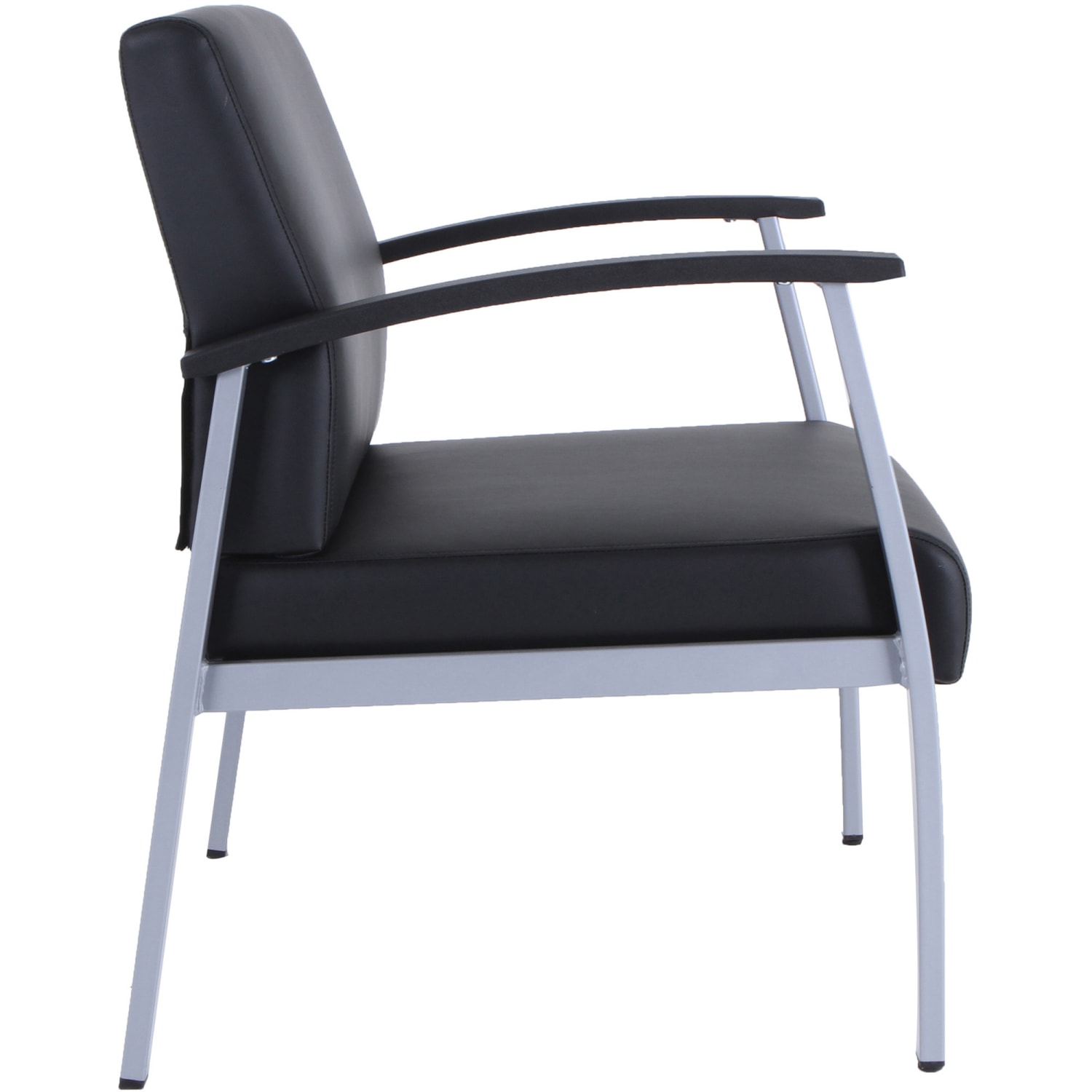 Lorell Big & Tall Healthcare Guest Chair, Black - Image 4