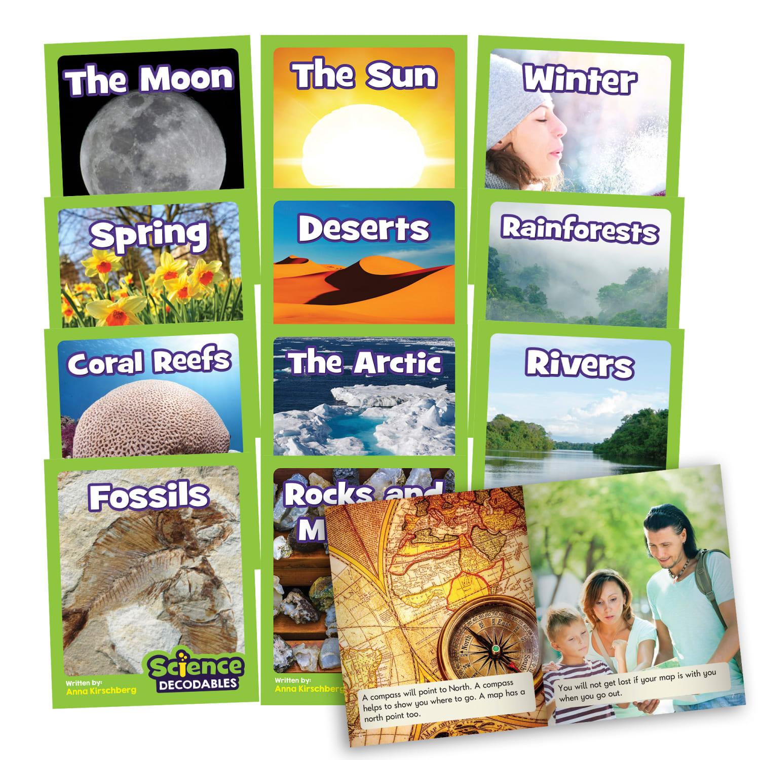 Beanstalk Books Non-Fiction Books, Science Decodables Phase 4, 7-8/"H x 6-3/4inW x 6-3/4inD, Set Of 12 Books