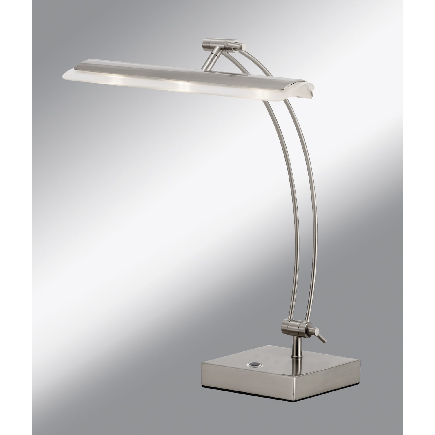 Adesso LED Bankers Desk Lamp, Adjustable Height, 13in-19in, Silver - Image 5